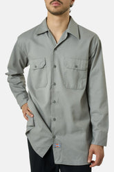 Dickies Camicia grigio uomo vintage second hand, fronte
