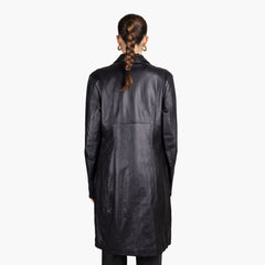 Trench in pelle lungo