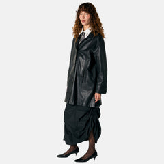TRENCH CORTO IN VERA PELLE