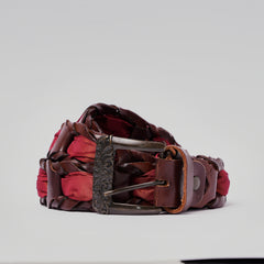 Cintura Intrecciata In Pelle