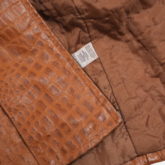 Giacca In Pelle - Effetto Coccodrillo