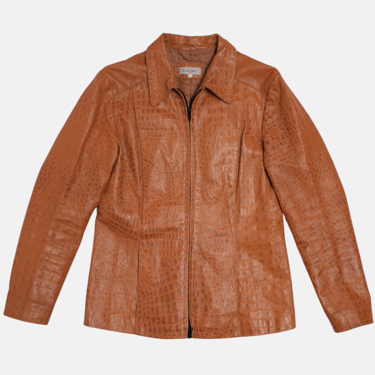 Giacca In Pelle - Effetto Coccodrillo