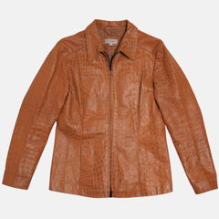 Giacca In Pelle - Effetto Coccodrillo