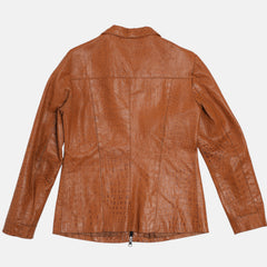 Giacca In Pelle - Effetto Coccodrillo