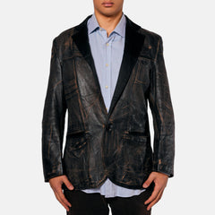 Giacca vera pelle degradè E-Play – Made in Italy