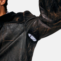 Giacca vera pelle degradè E-Play – Made in Italy