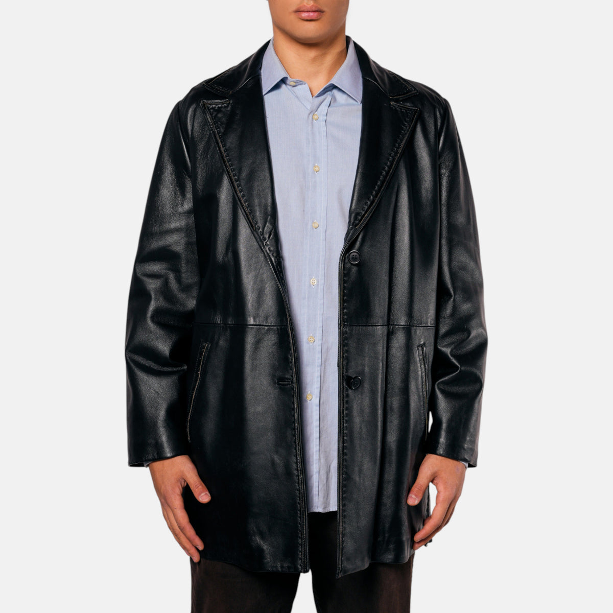 Giacca Lunga Scout in Vera Pelle