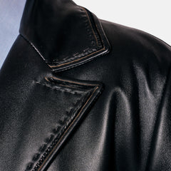 Giacca Lunga Scout in Vera Pelle