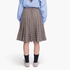 Gonna a pieghe tartan