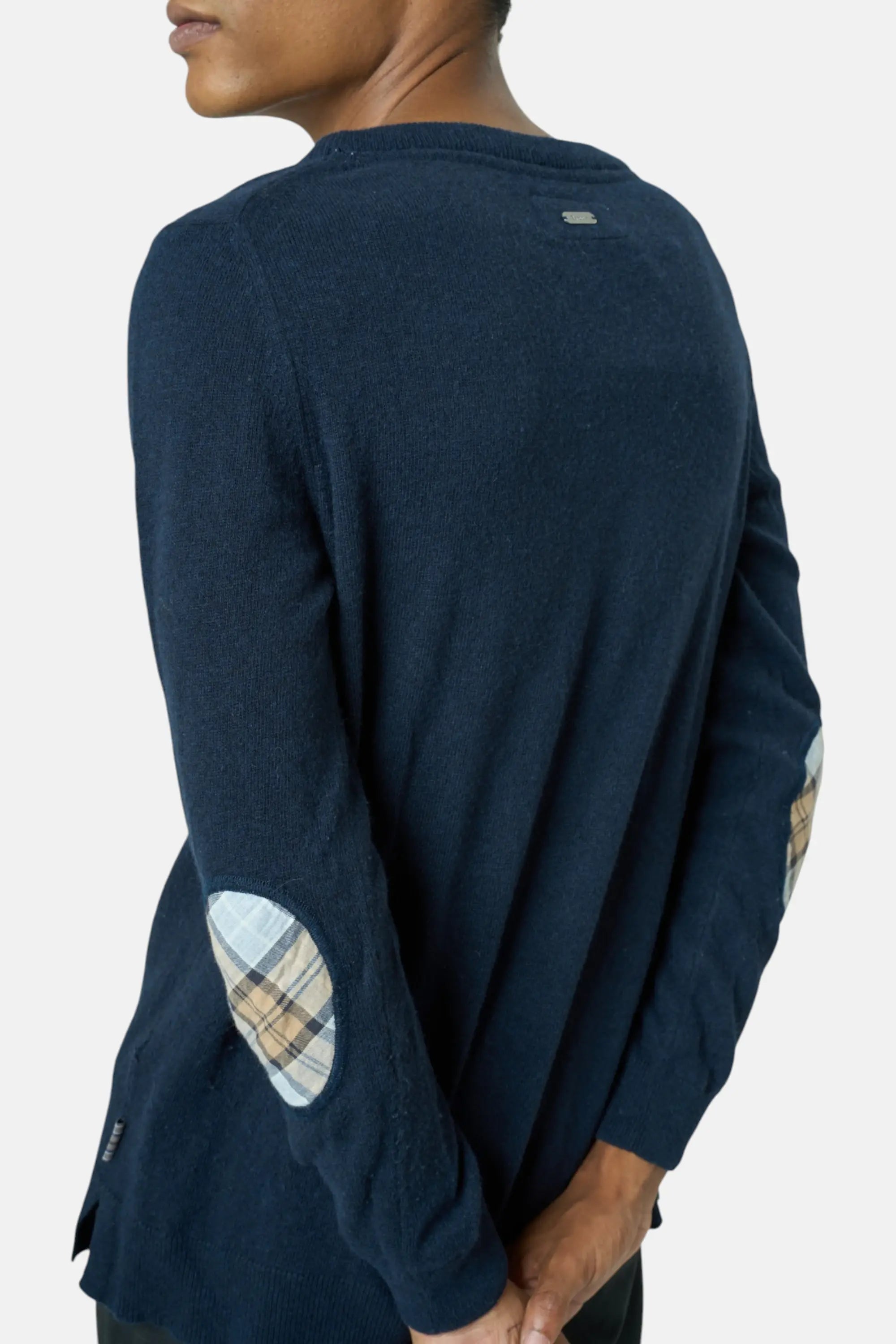 Barbour Maglioncino blu navy uomo vintage second hand, dettaglio