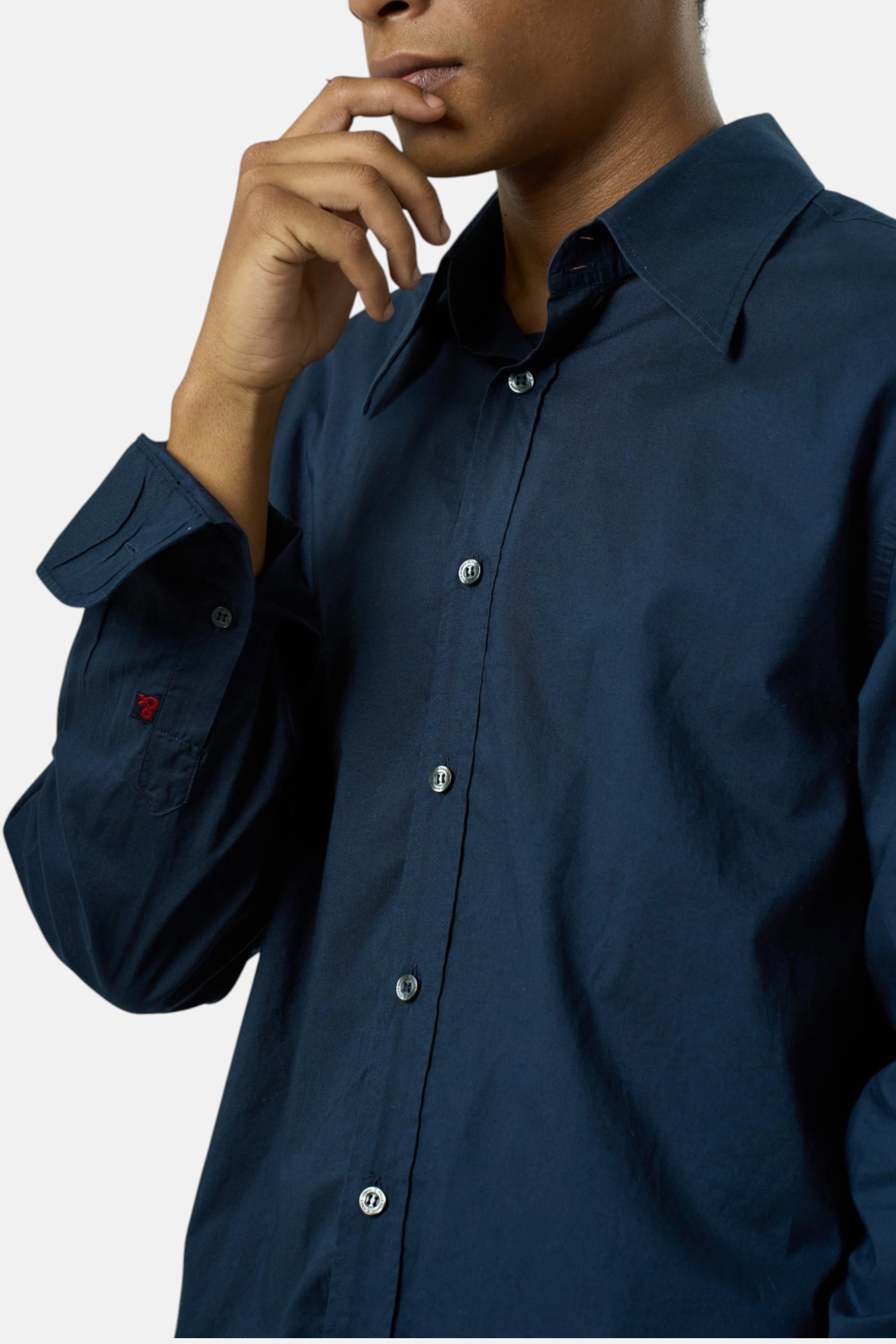 Dolce & Gabbana Camicia blu navy uomo vintage second hand, dettaglio