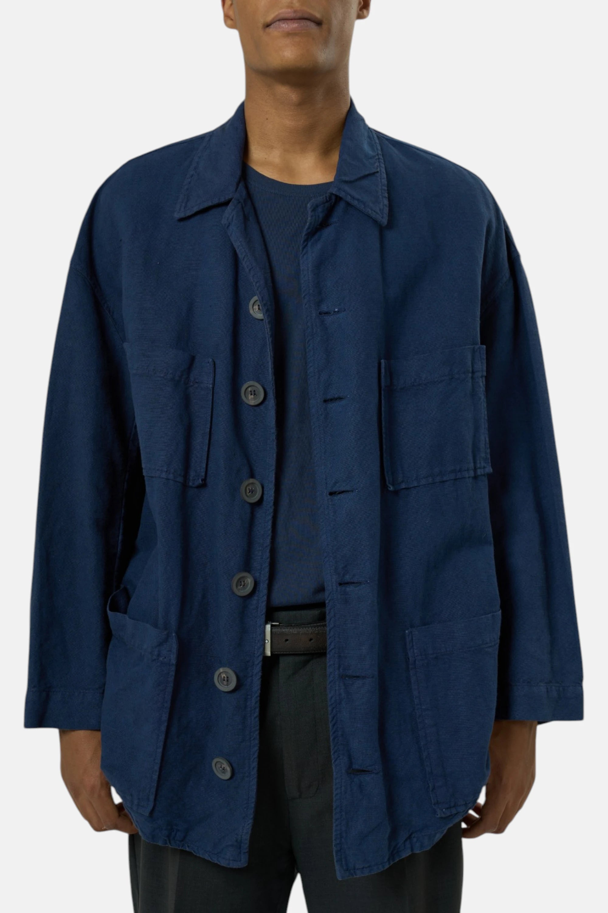 Hugo Boss Giacca blu navy uomo vintage second hand, fronte