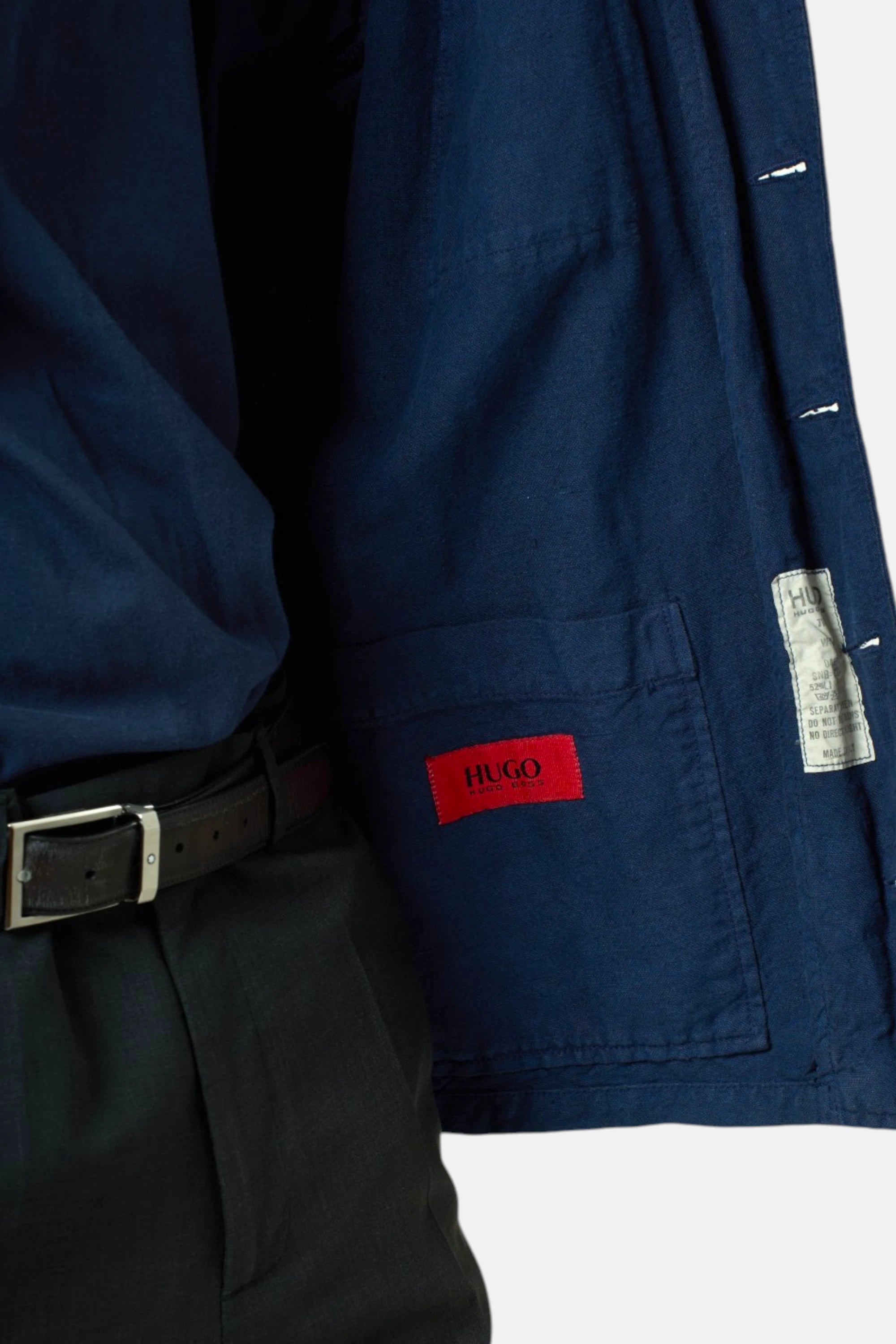 Hugo Boss Giacca blu navy uomo vintage second hand, dettaglio