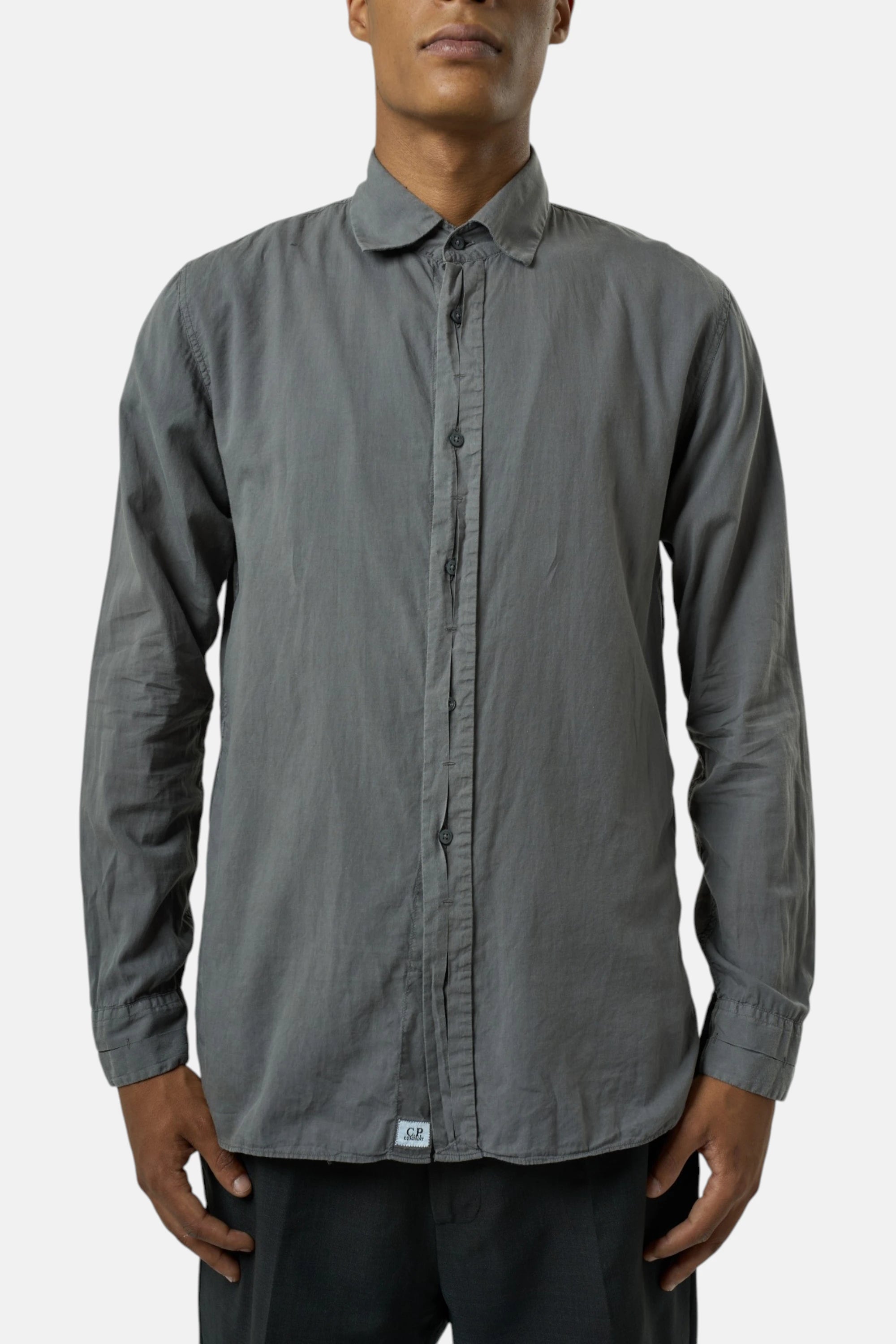 C.P. Company Camicia grigio uomo vintage second hand, fronte