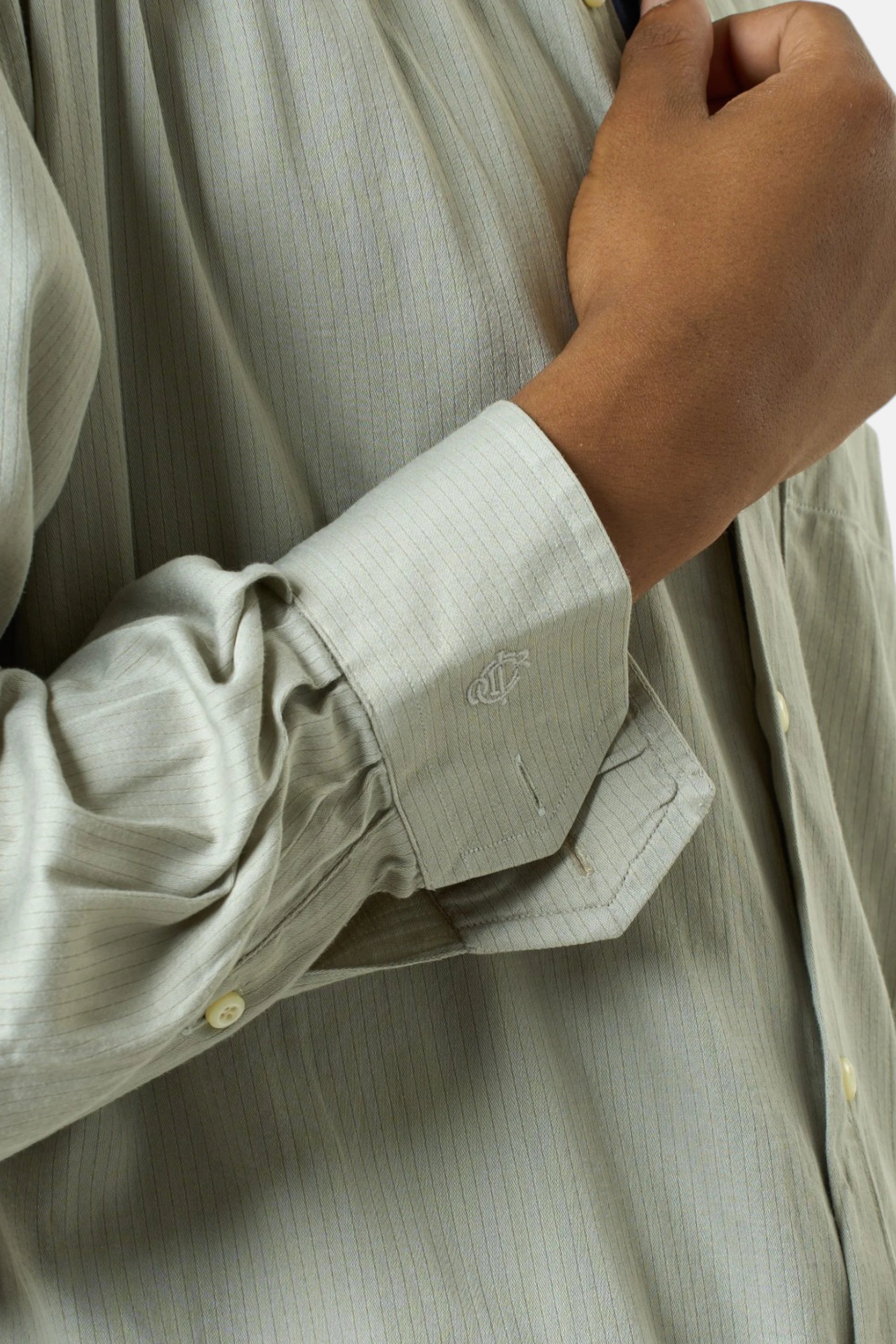 Christian Dior Camicia beige uomo vintage second hand, dettaglio