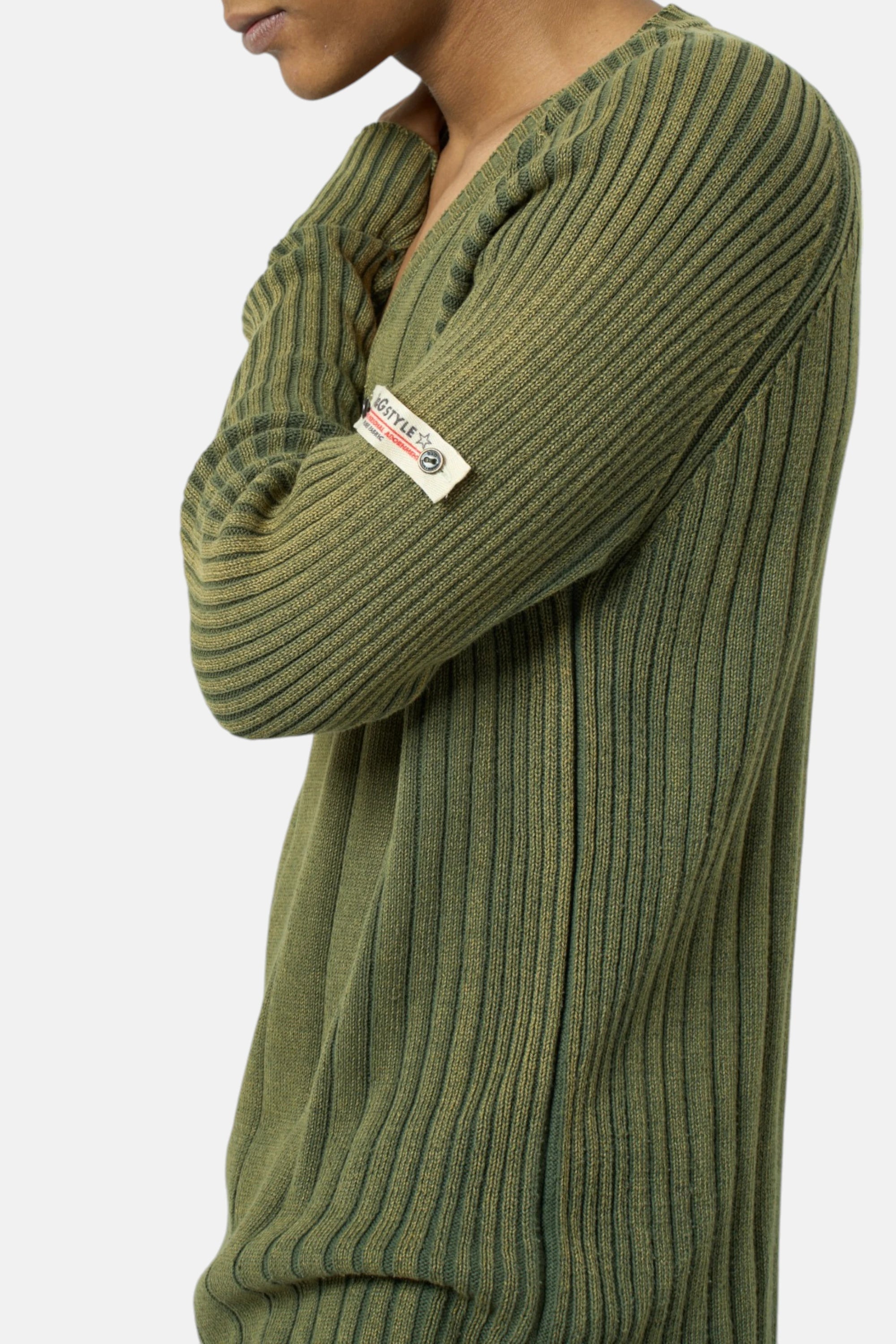Dolce & Gabbana Maglioncino verde uomo vintage second hand, dettaglio