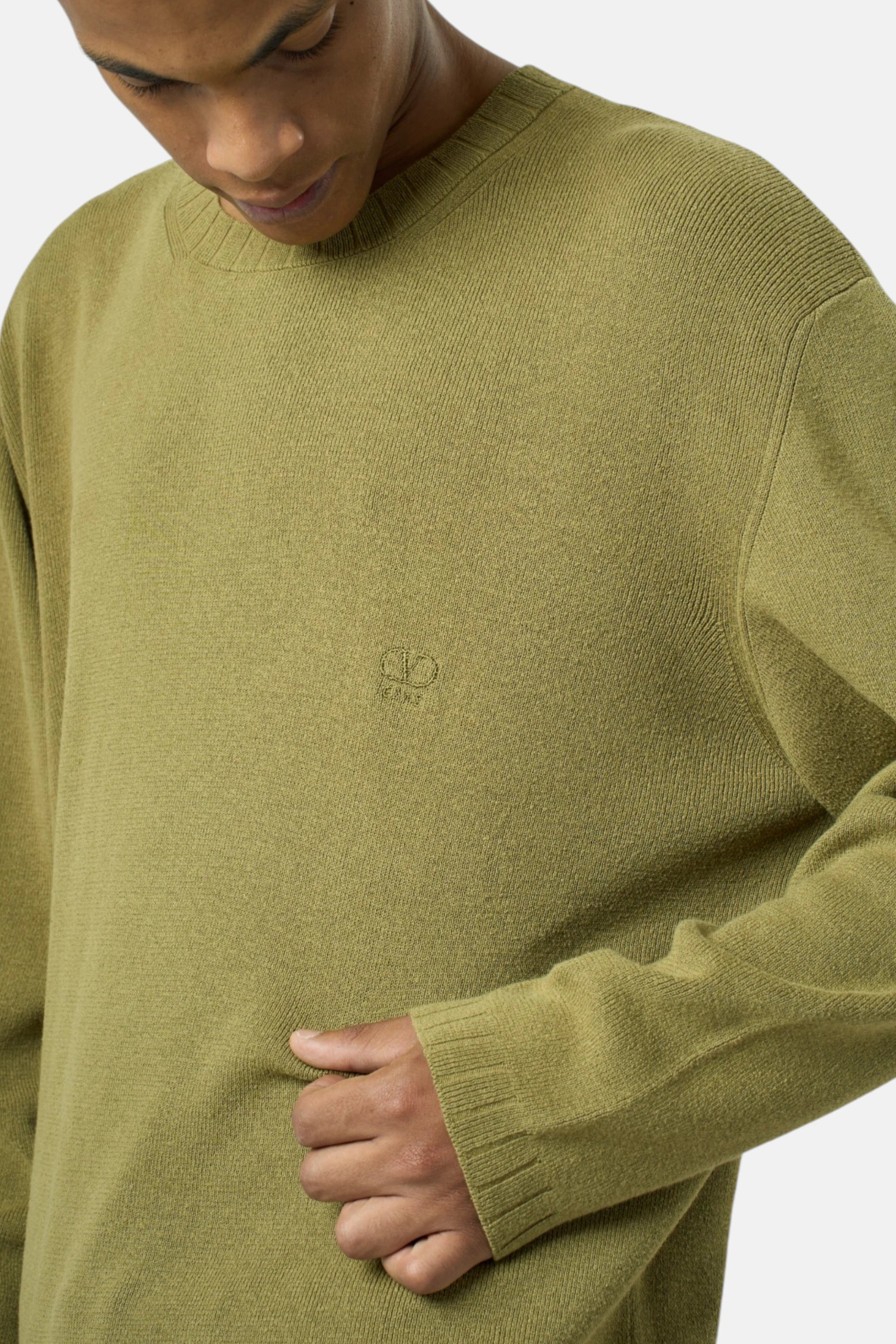 Valentino Maglioncino verde uomo vintage second hand, dettaglio