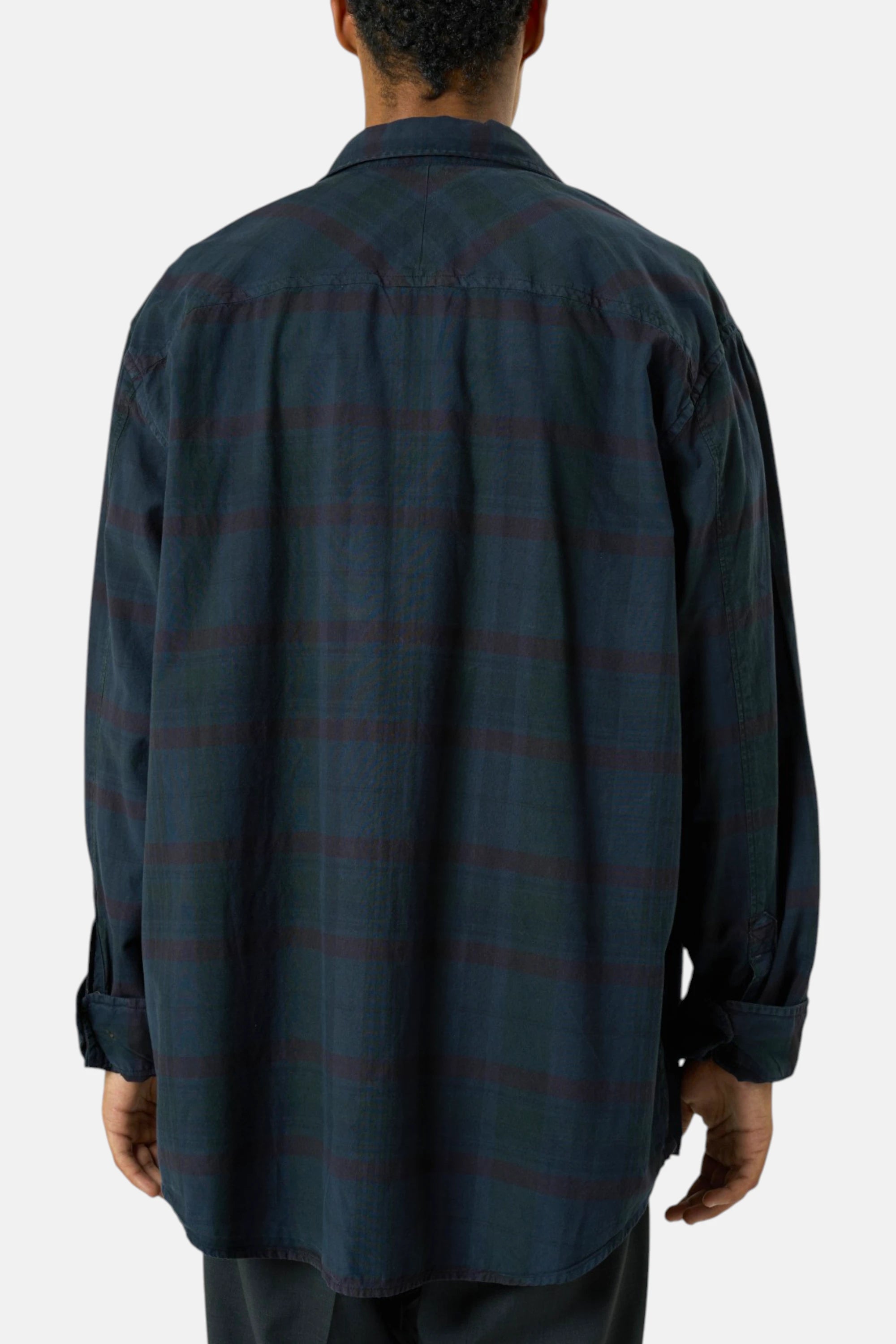 Timberland Camicia blu/nero uomo vintage second hand, dettaglio