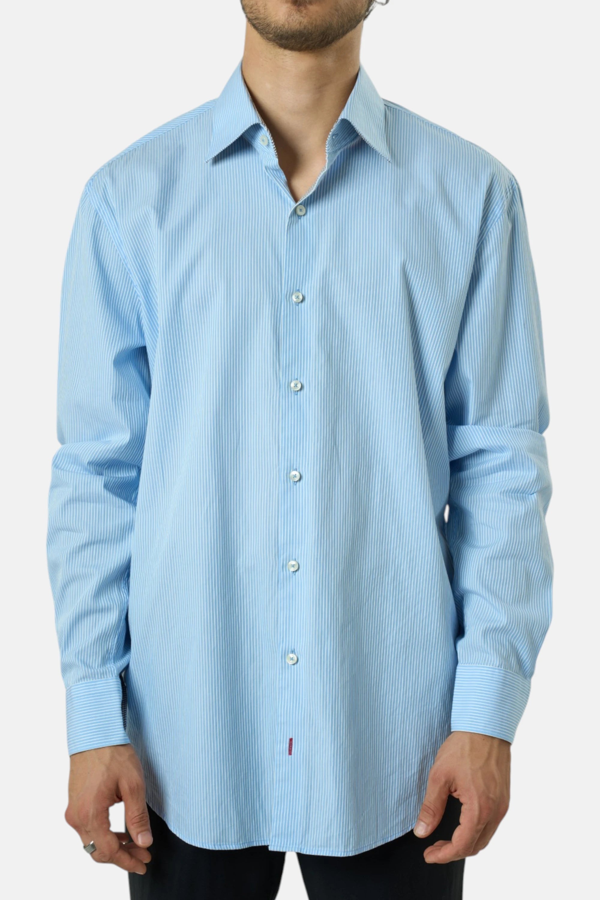 Tommy Hilfiger Camicia celeste uomo vintage second hand, fronte
