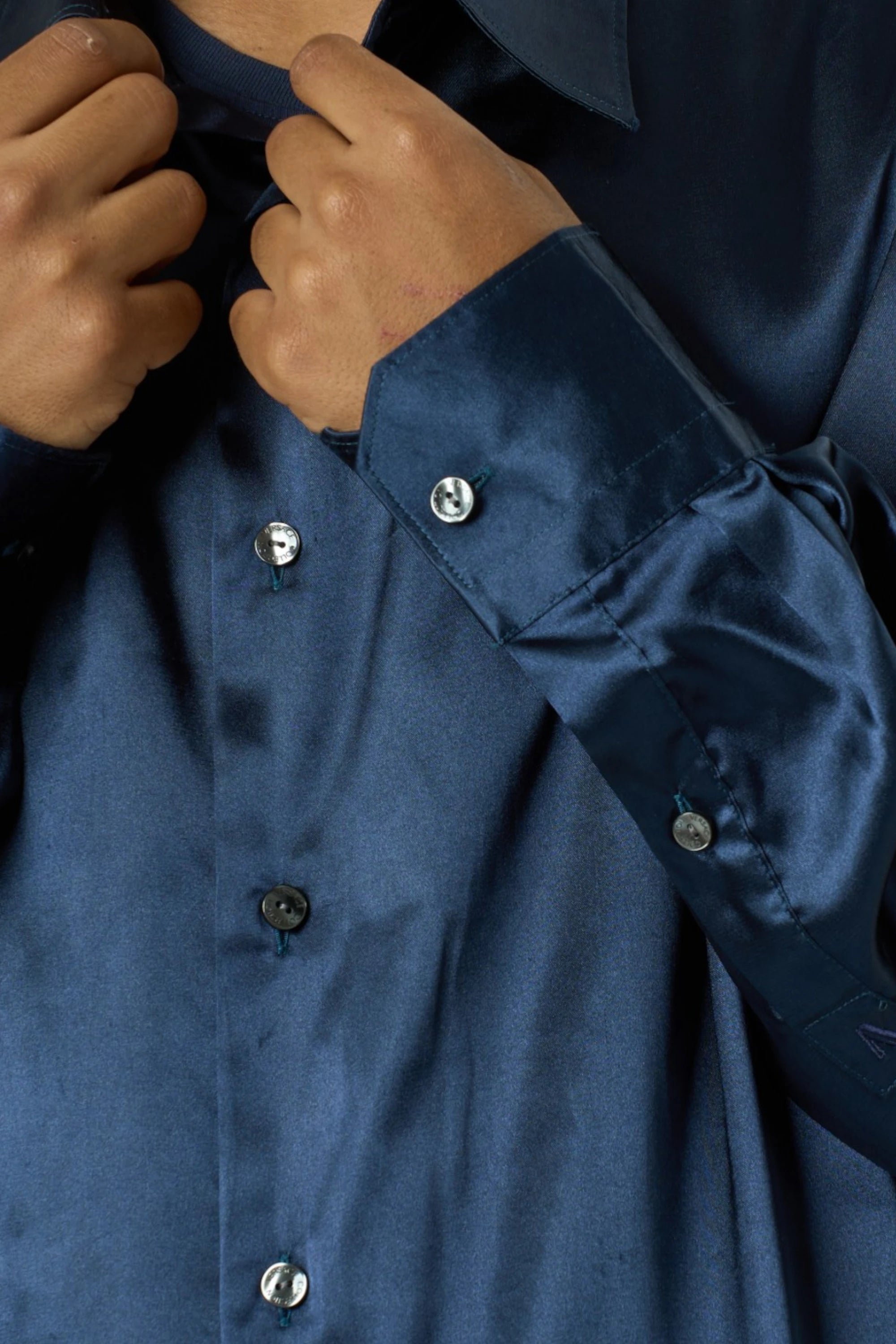 Versace Camicia blu navy uomo vintage second hand, retro