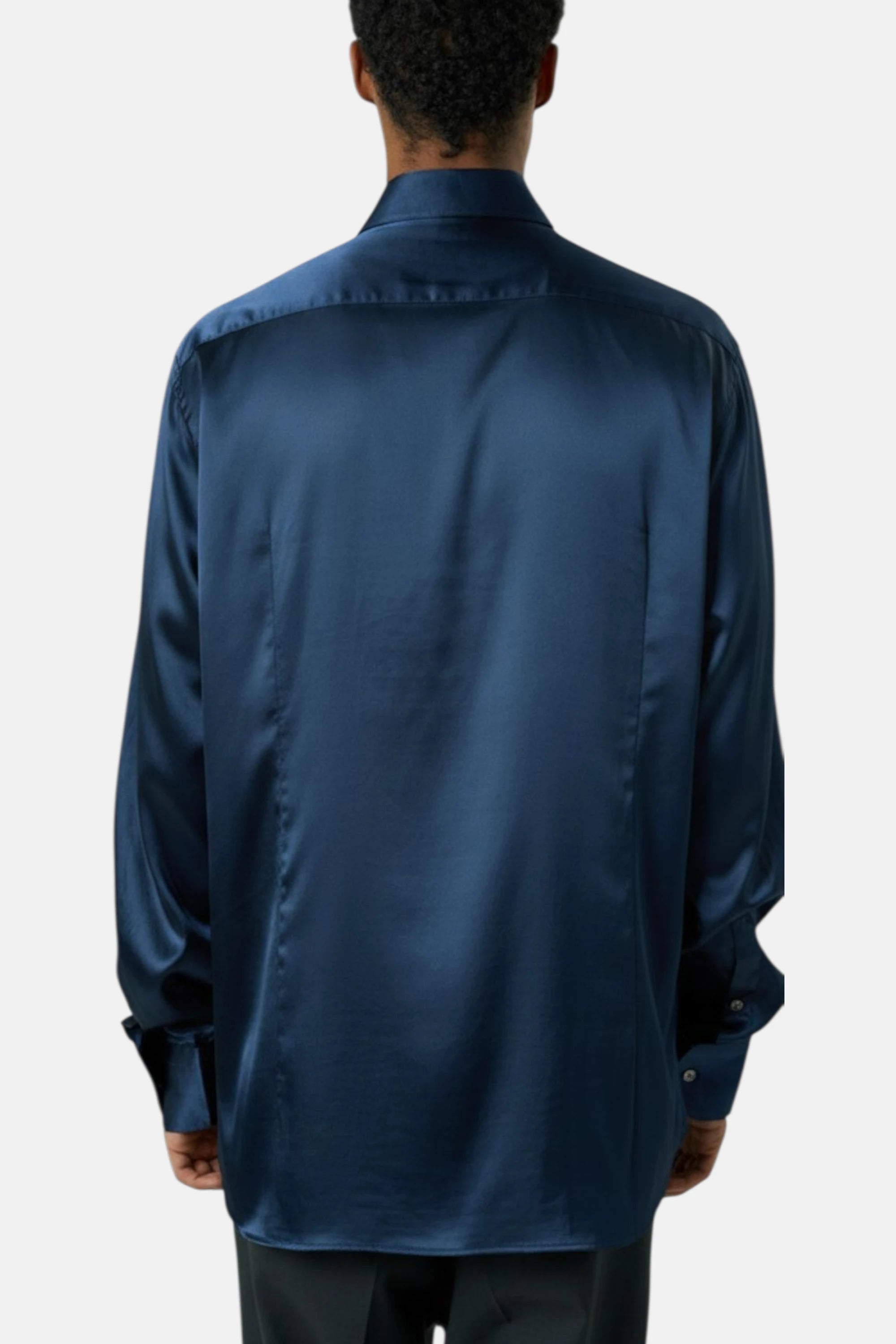 Versace Camicia blu navy uomo vintage second hand, dettaglio