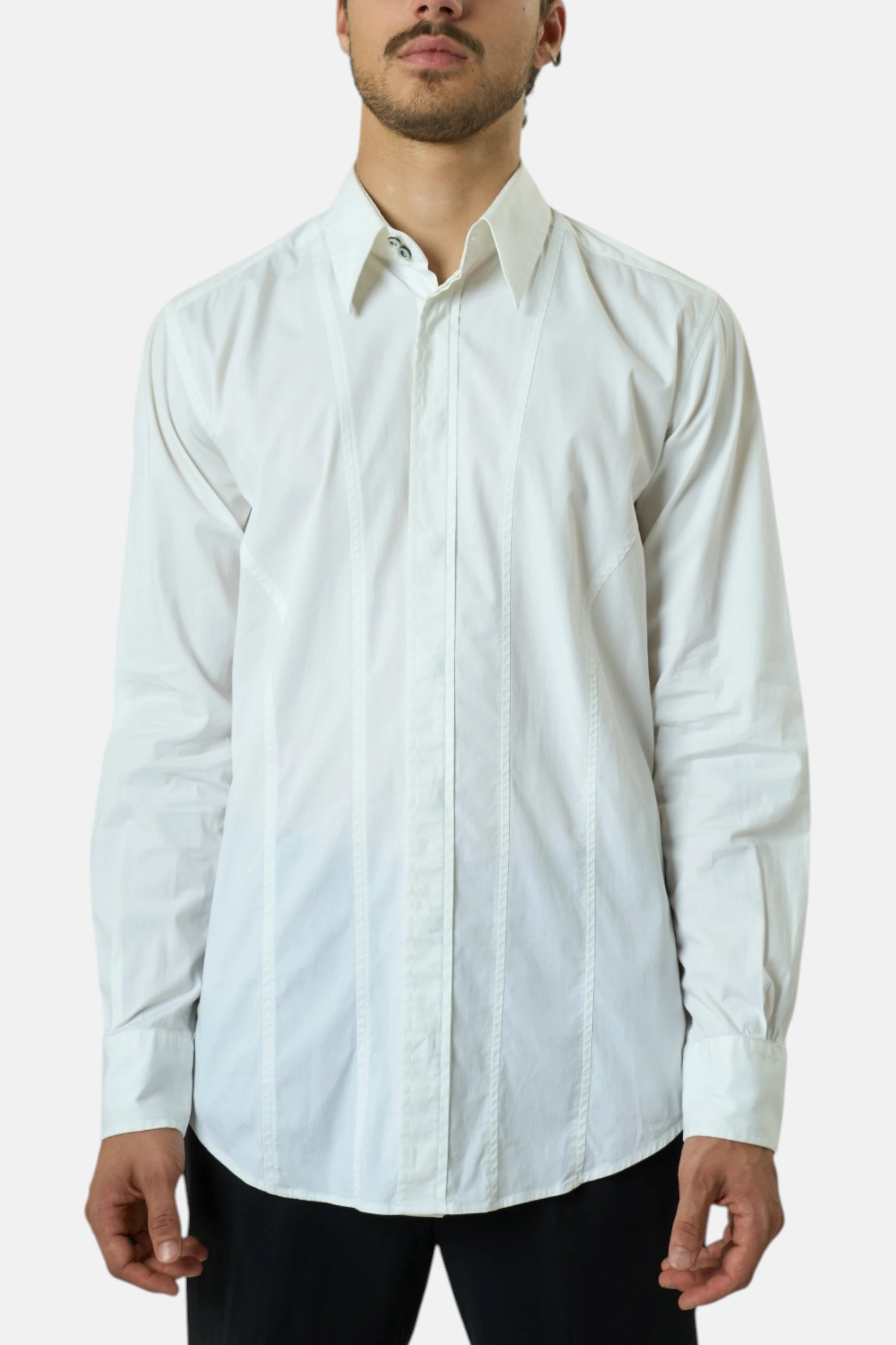 Dolce & Gabbana Camicia bianco uomo vintage second hand, fronte