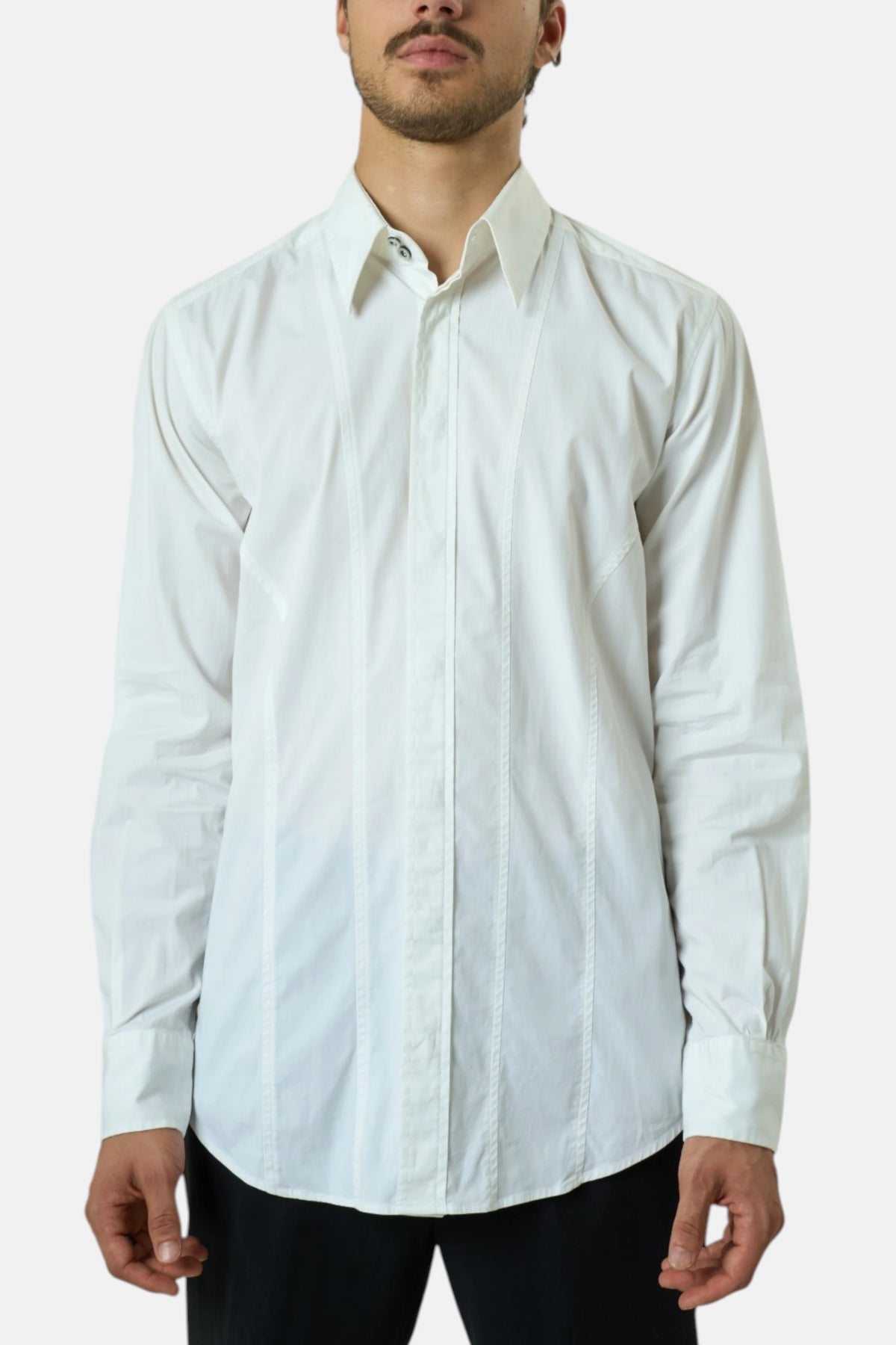 Dolce & Gabbana Camicia bianco uomo vintage second hand, fronte