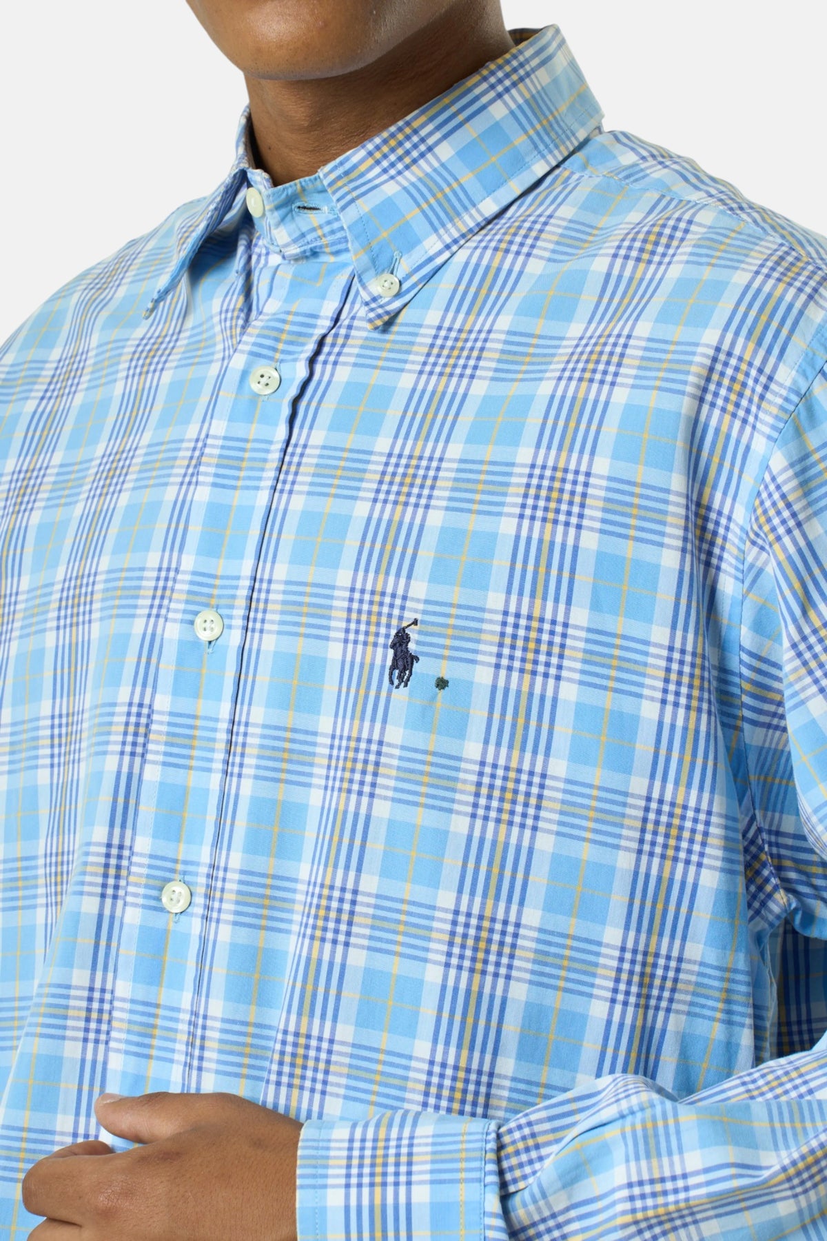 Ralph Lauren Camicia azzurro uomo vintage second hand, fronte