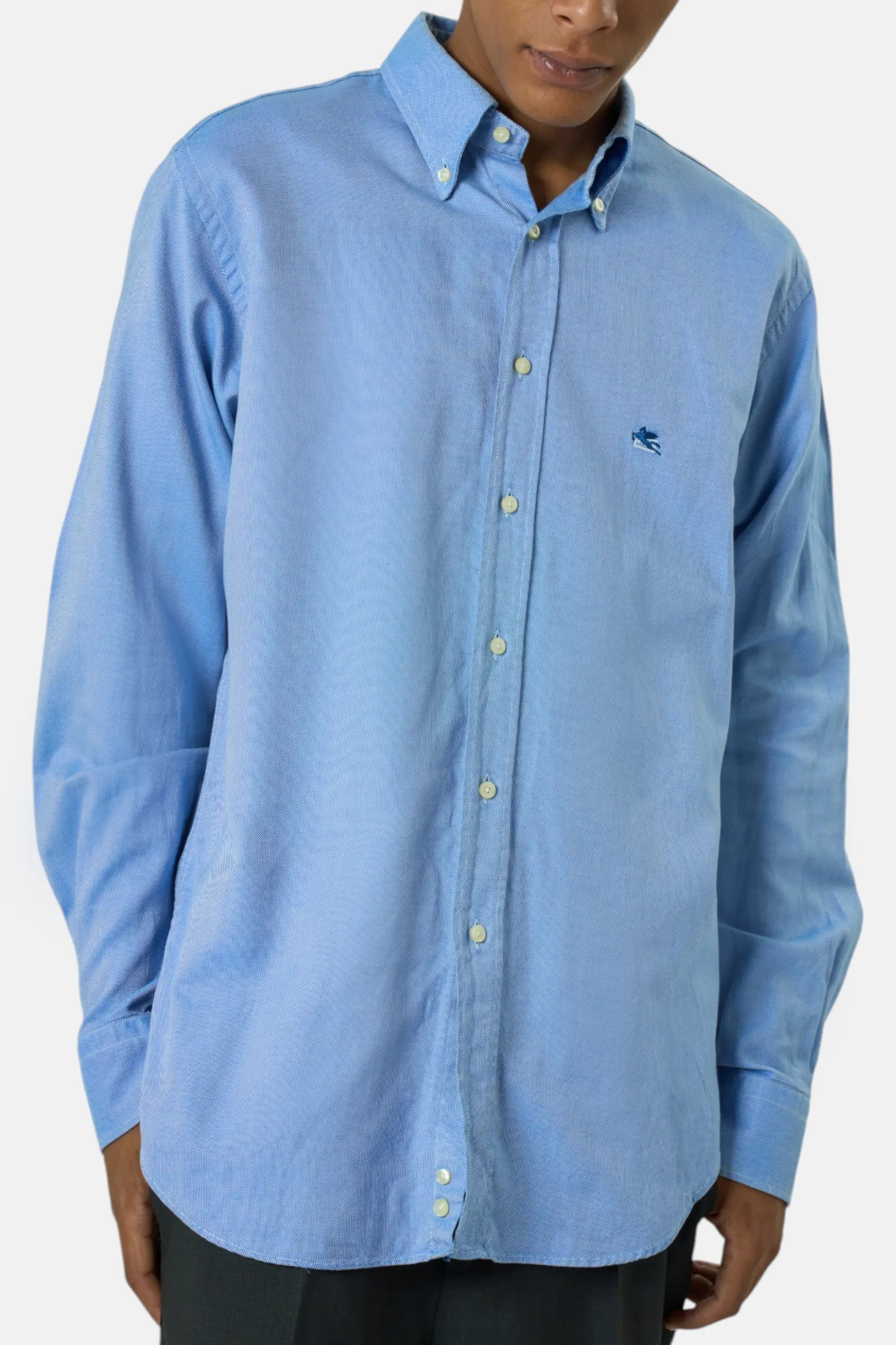 Etro Camicia azzurro uomo vintage second hand, fronte