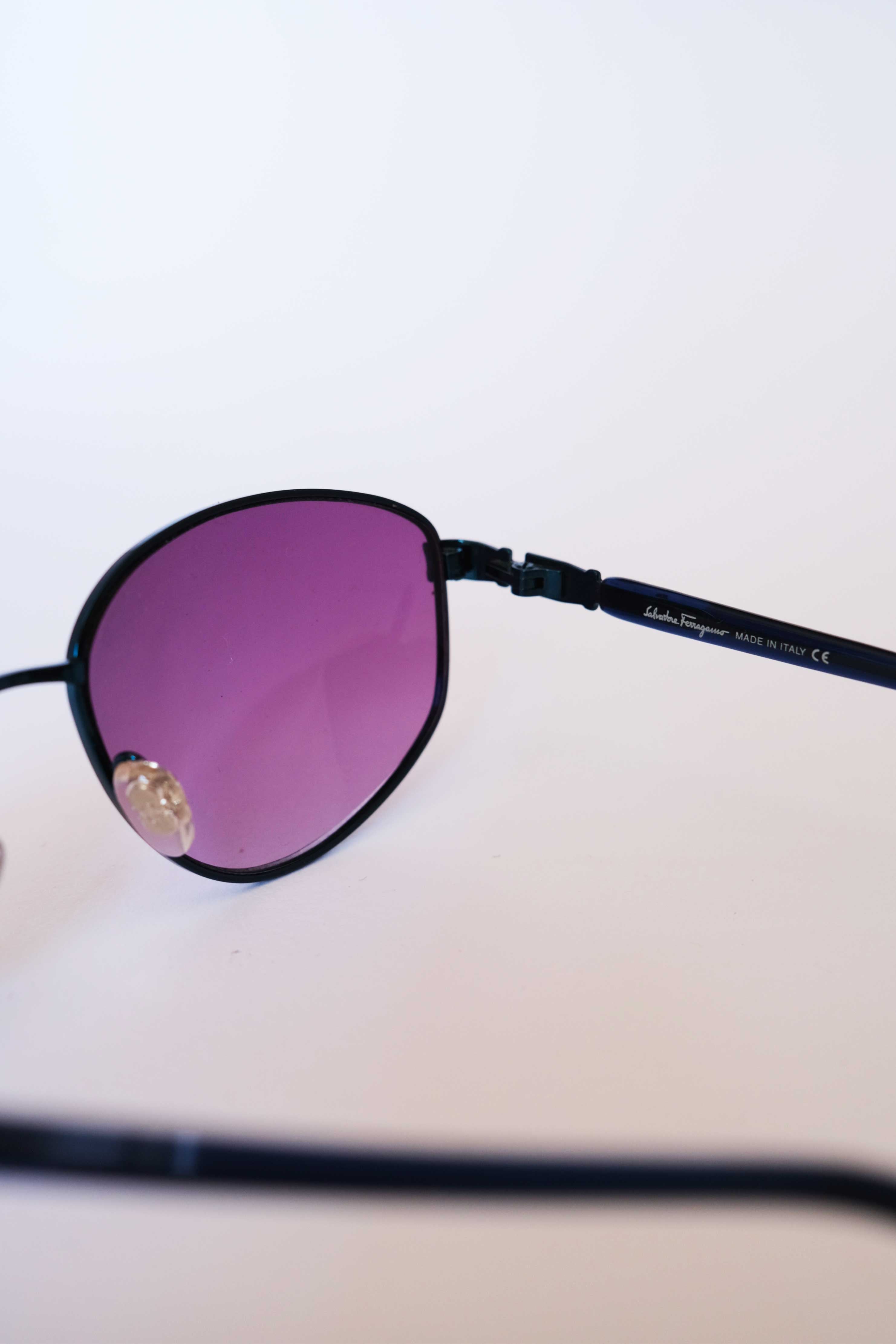 Salvatore Ferragamo Occhiali da Sole Purple Blue dettaglio