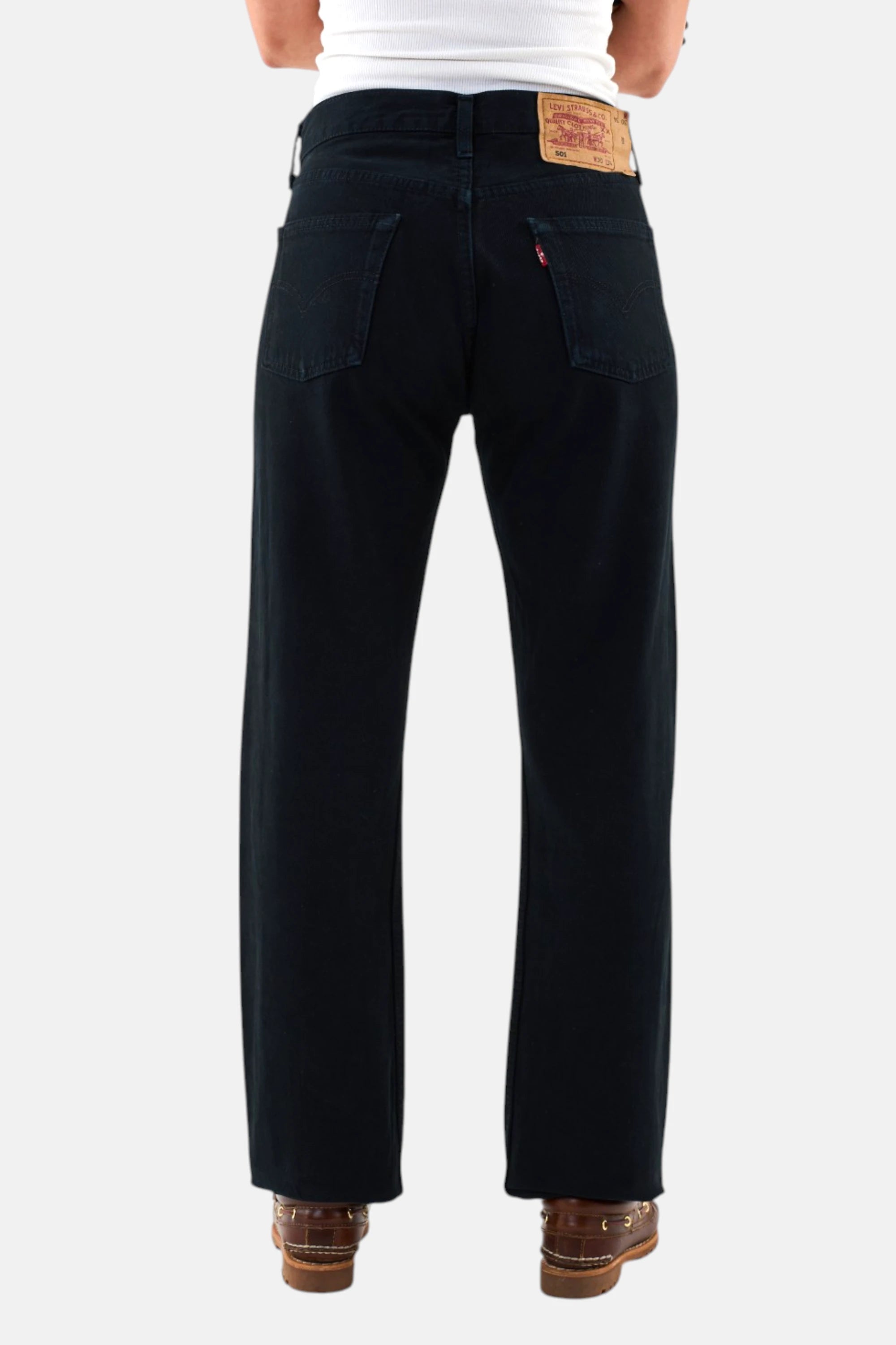 Jeans Levi's 501 nero donna, vista posteriore