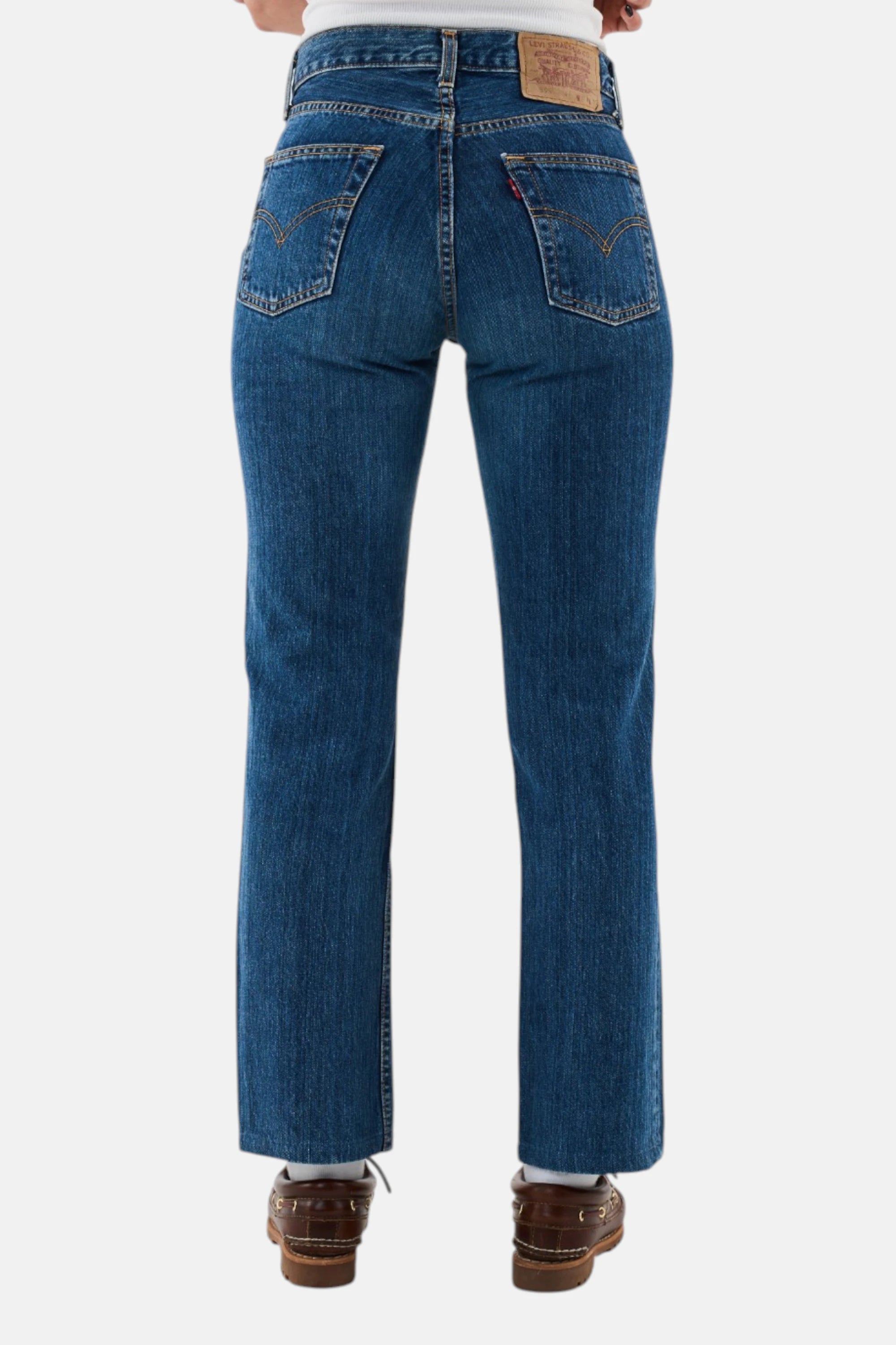 Jeans Levi's 595 denim donna, vista posteriore