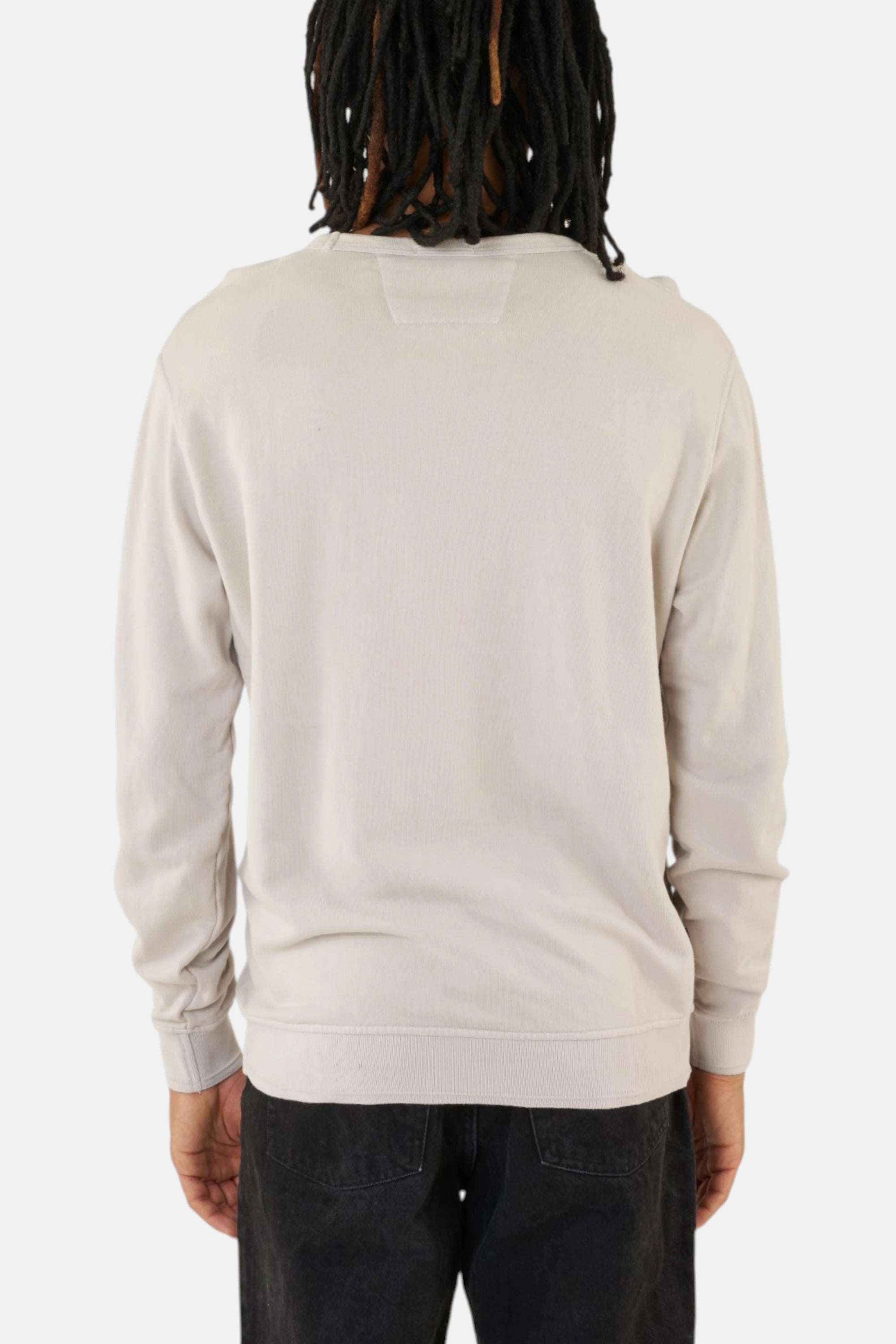 C.P. Company Felpa beige/grey, dettaglio firma