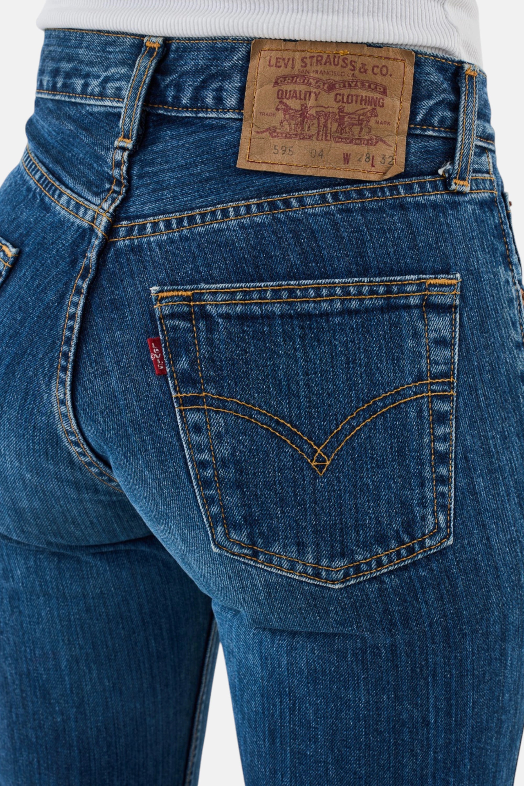Jeans Levi's 595 denim, dettaglio