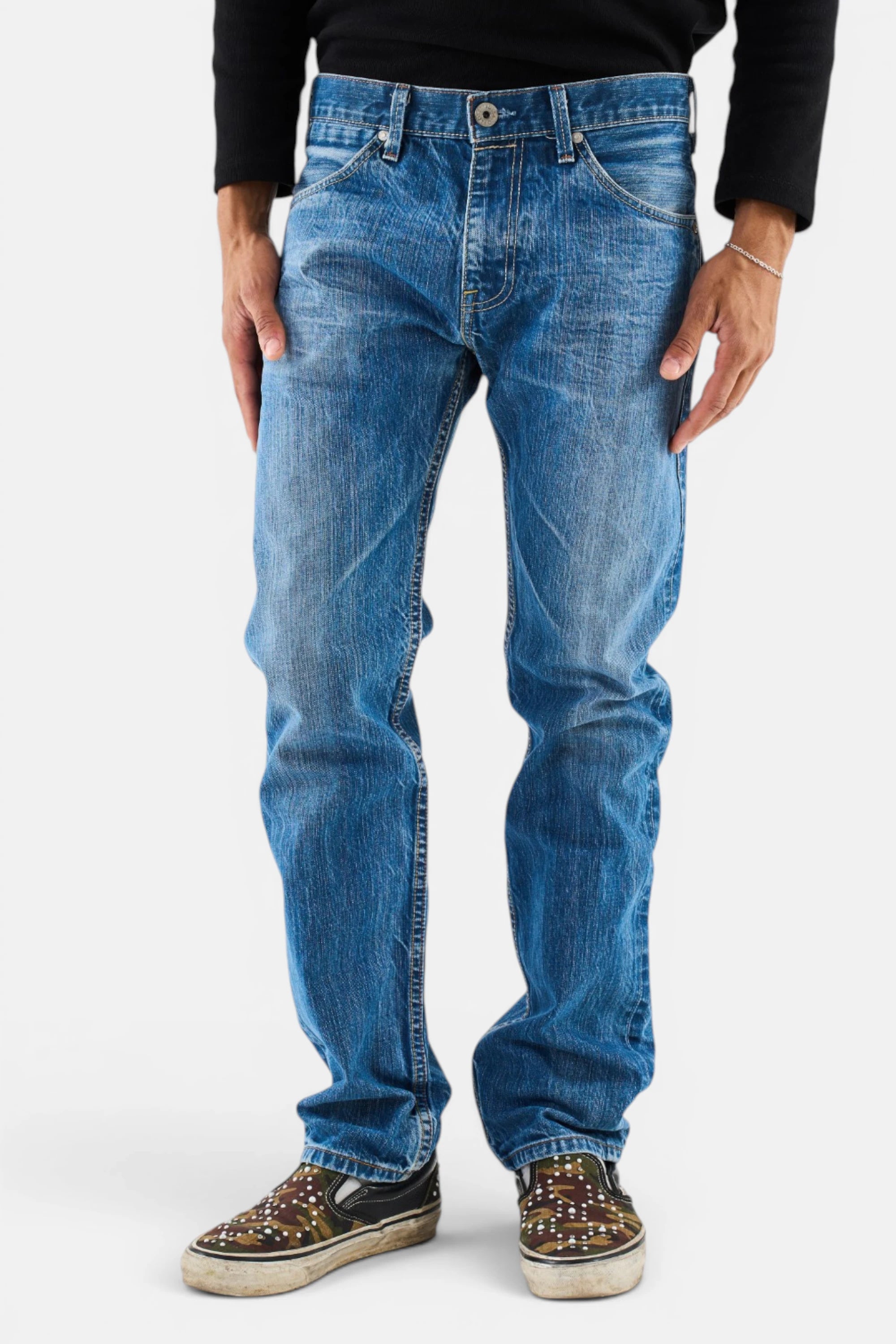 Jeans Levi's 504 denim, vista frontale