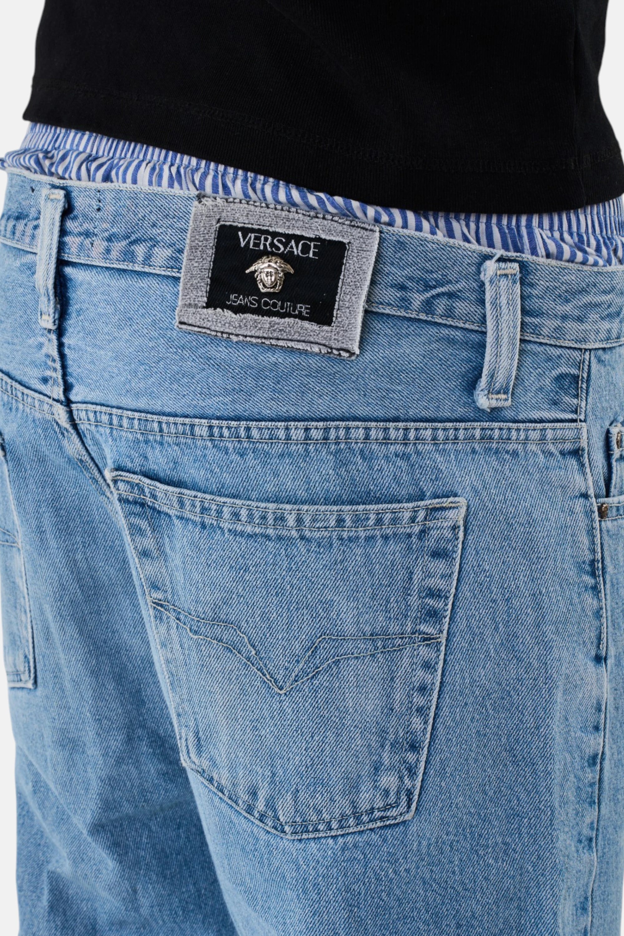 Jeans Versace light blue, dettaglio
