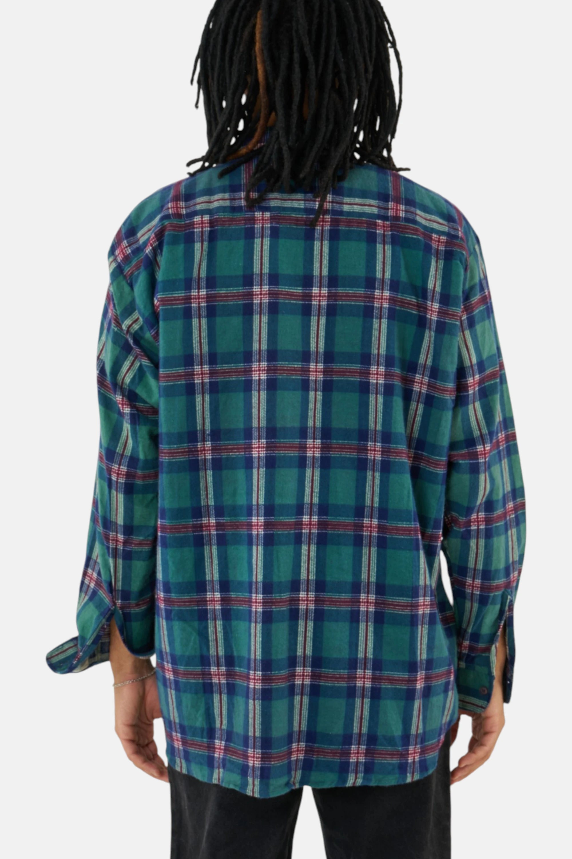 Camicia flanella vintage, dettaglio tessuto