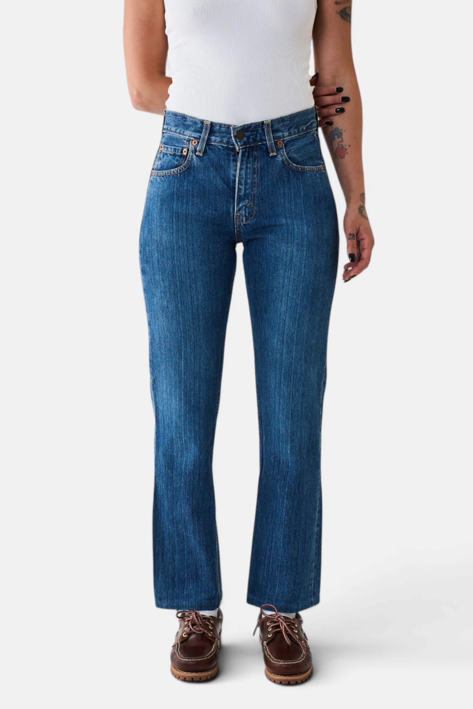 Jeans Levi's 595 denim donna, vista frontale