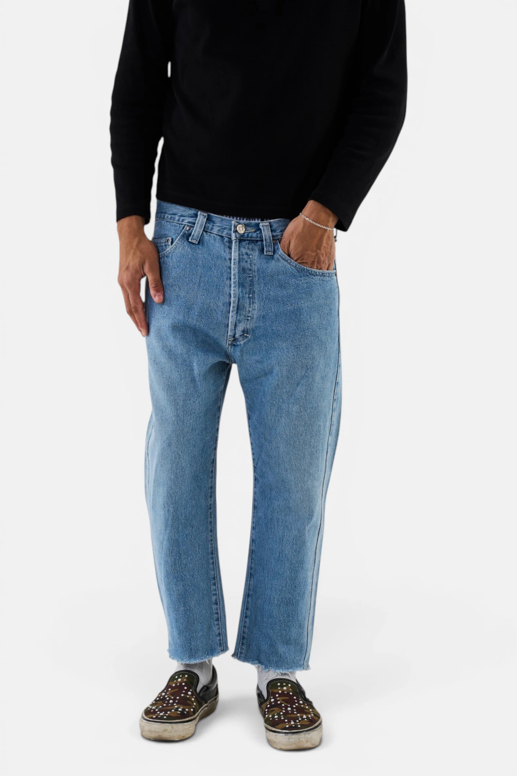 Jeans Versace light blue, vista frontale