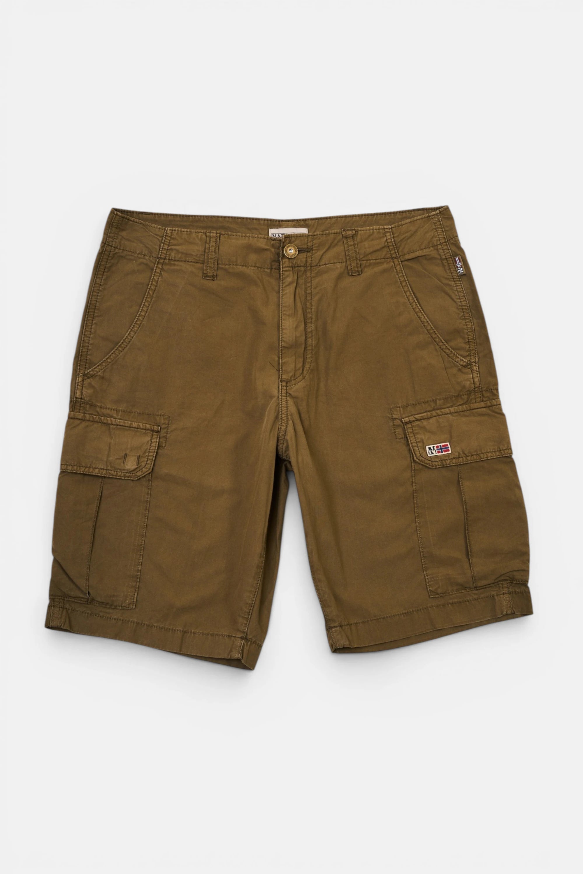 Short cargo Napapijri marrone, vista frontale