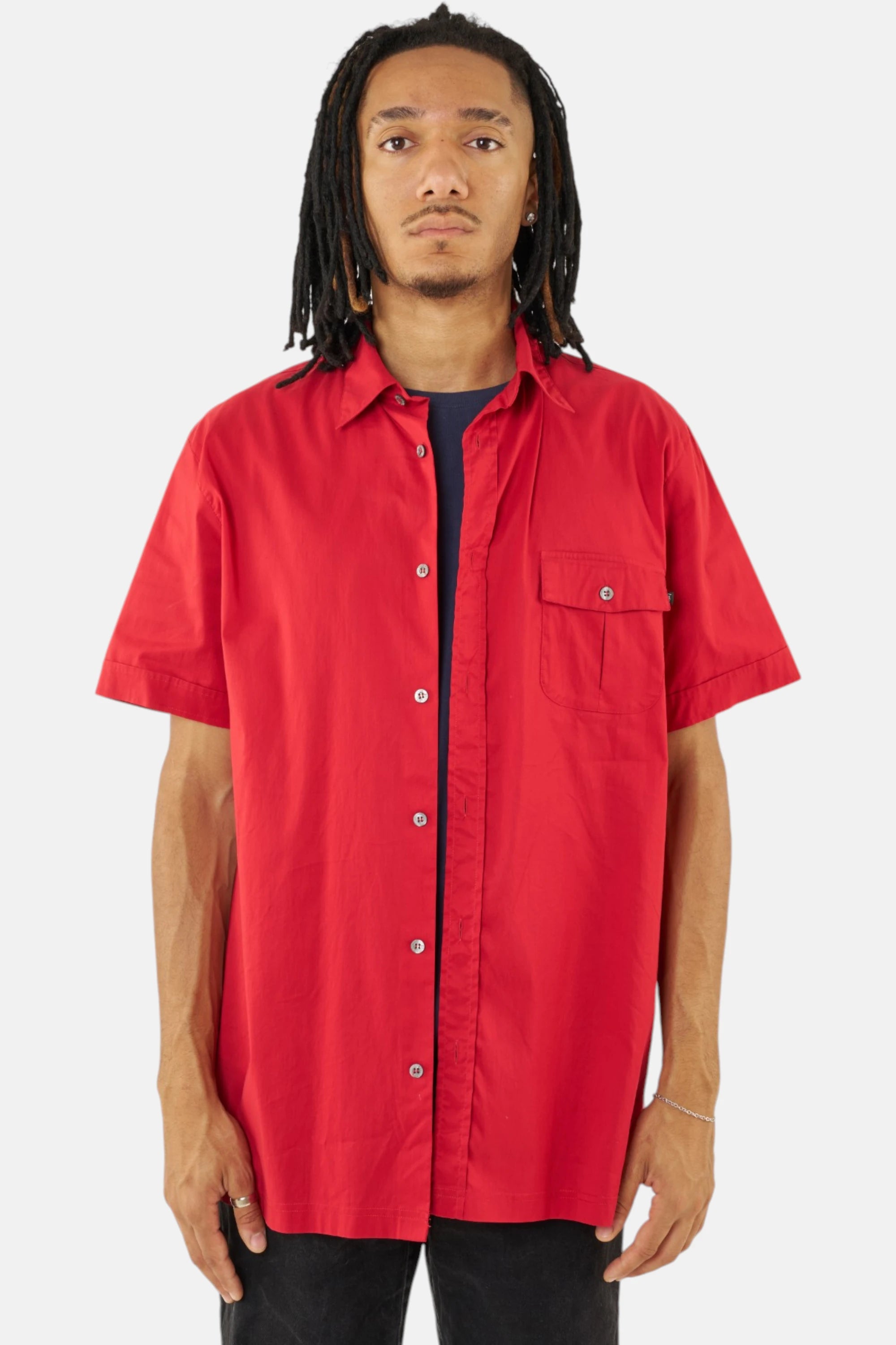 Trussardi Jeans camicia red blue, vista frontale