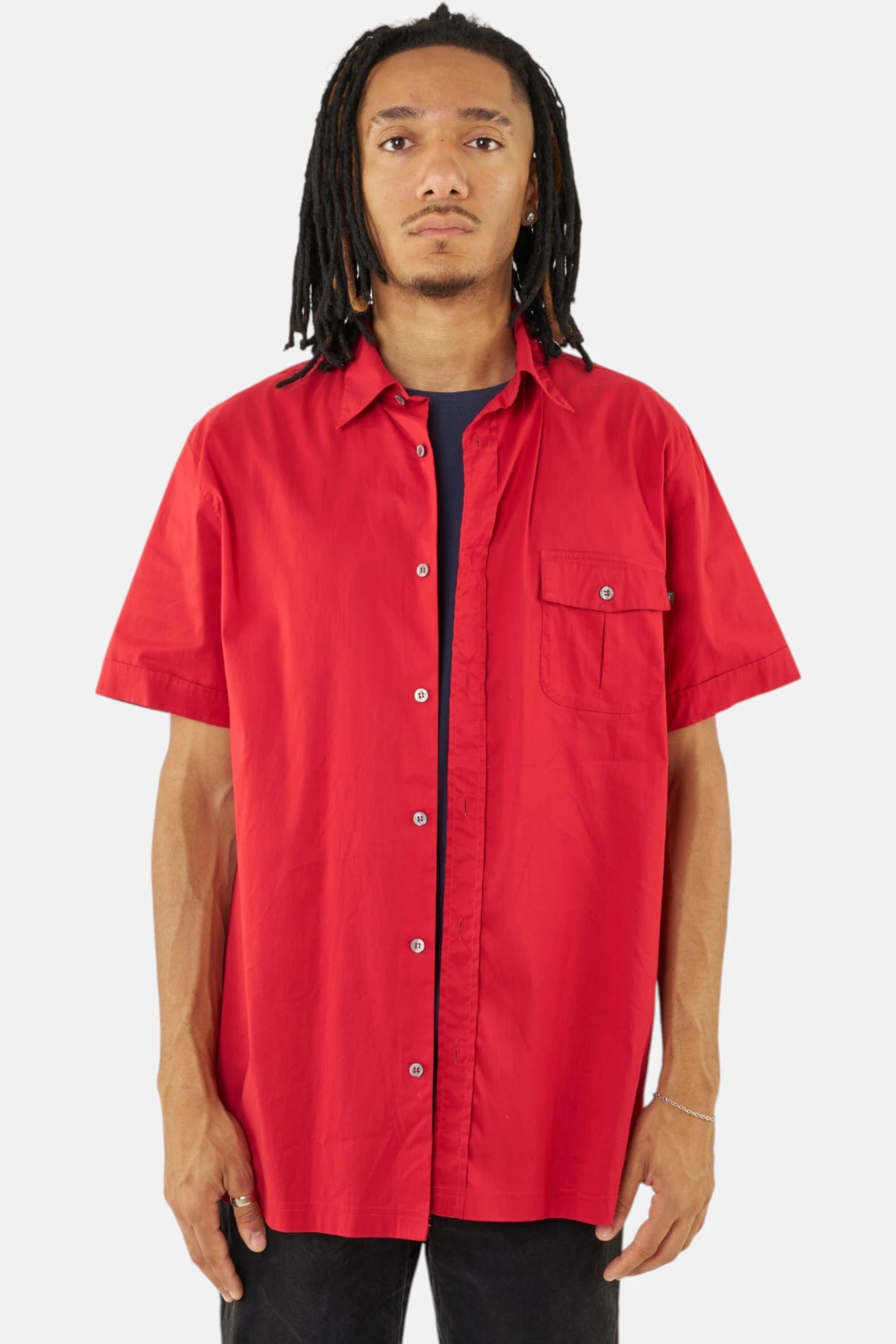 Trussardi Jeans camicia red blue, vista frontale