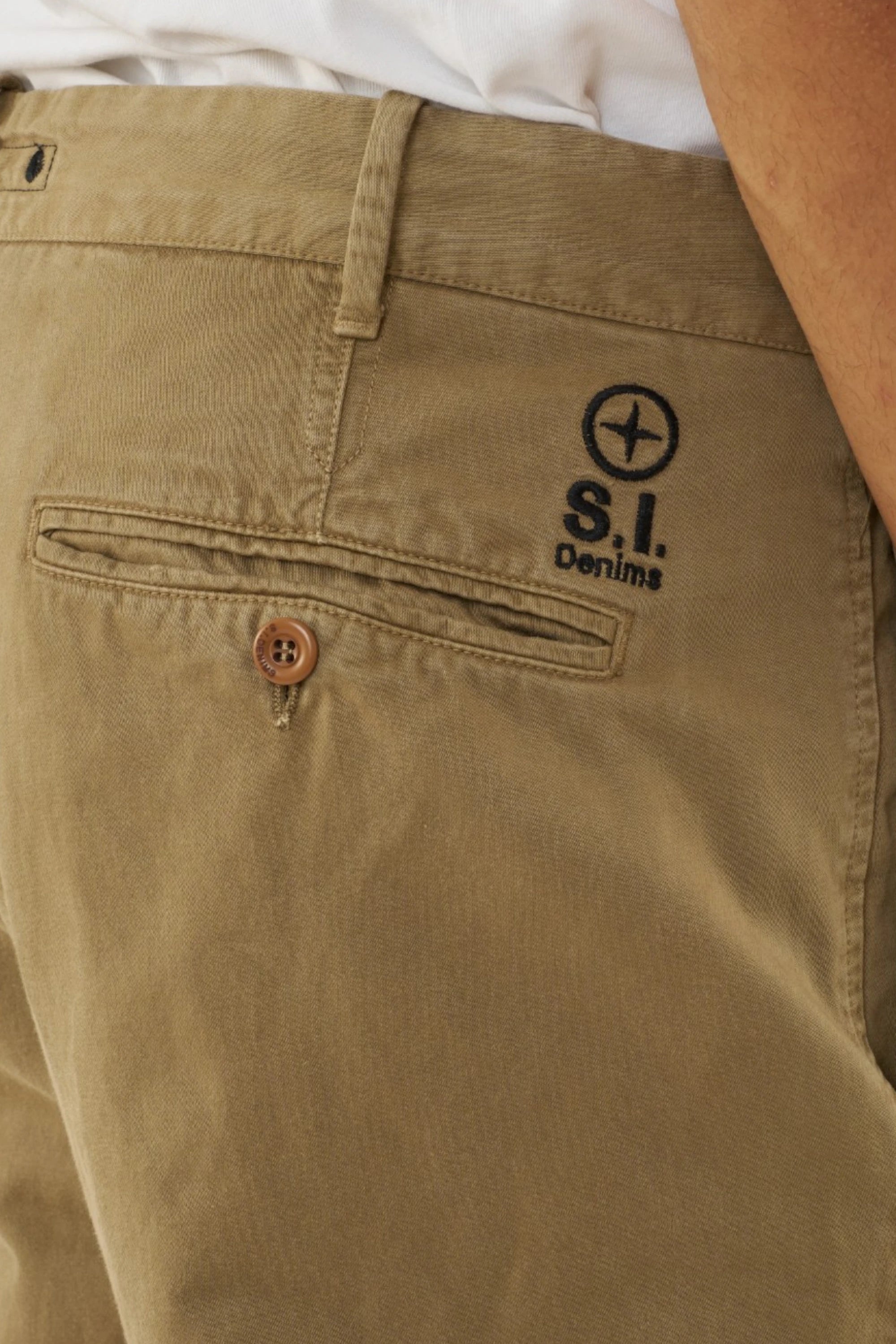 Stone Island pantalone dark beige, dettaglio