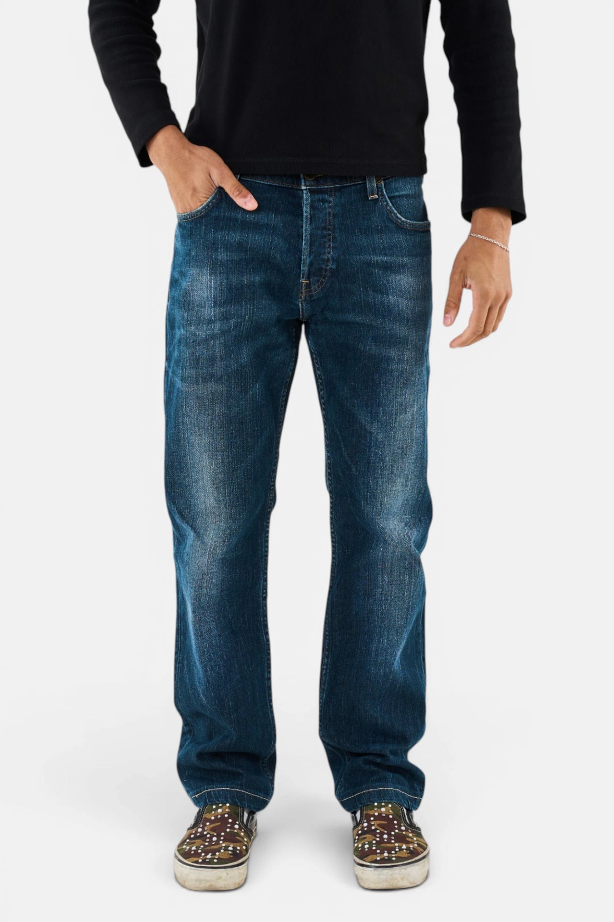 Denim Lee blue, vista frontale