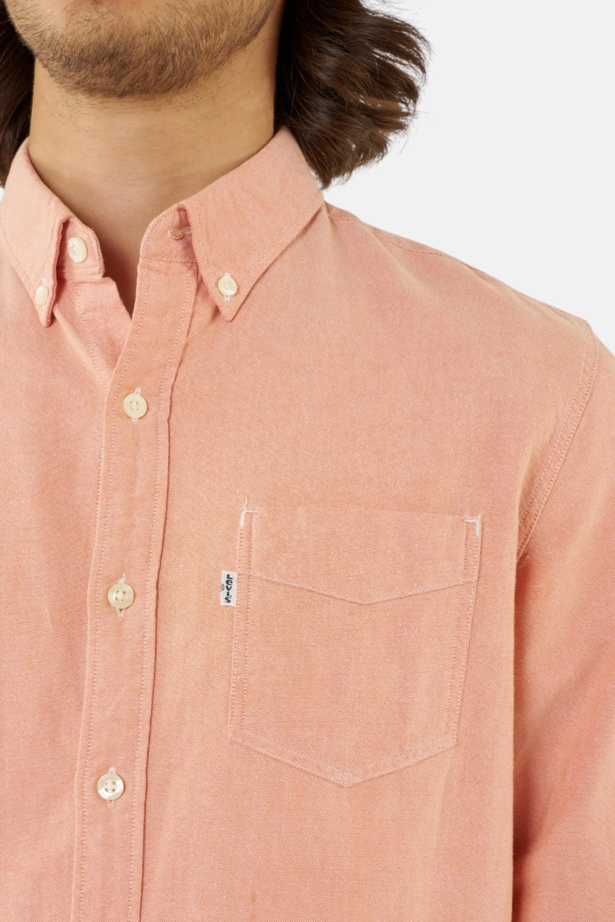 Levi's camicia salmone, vista posteriore