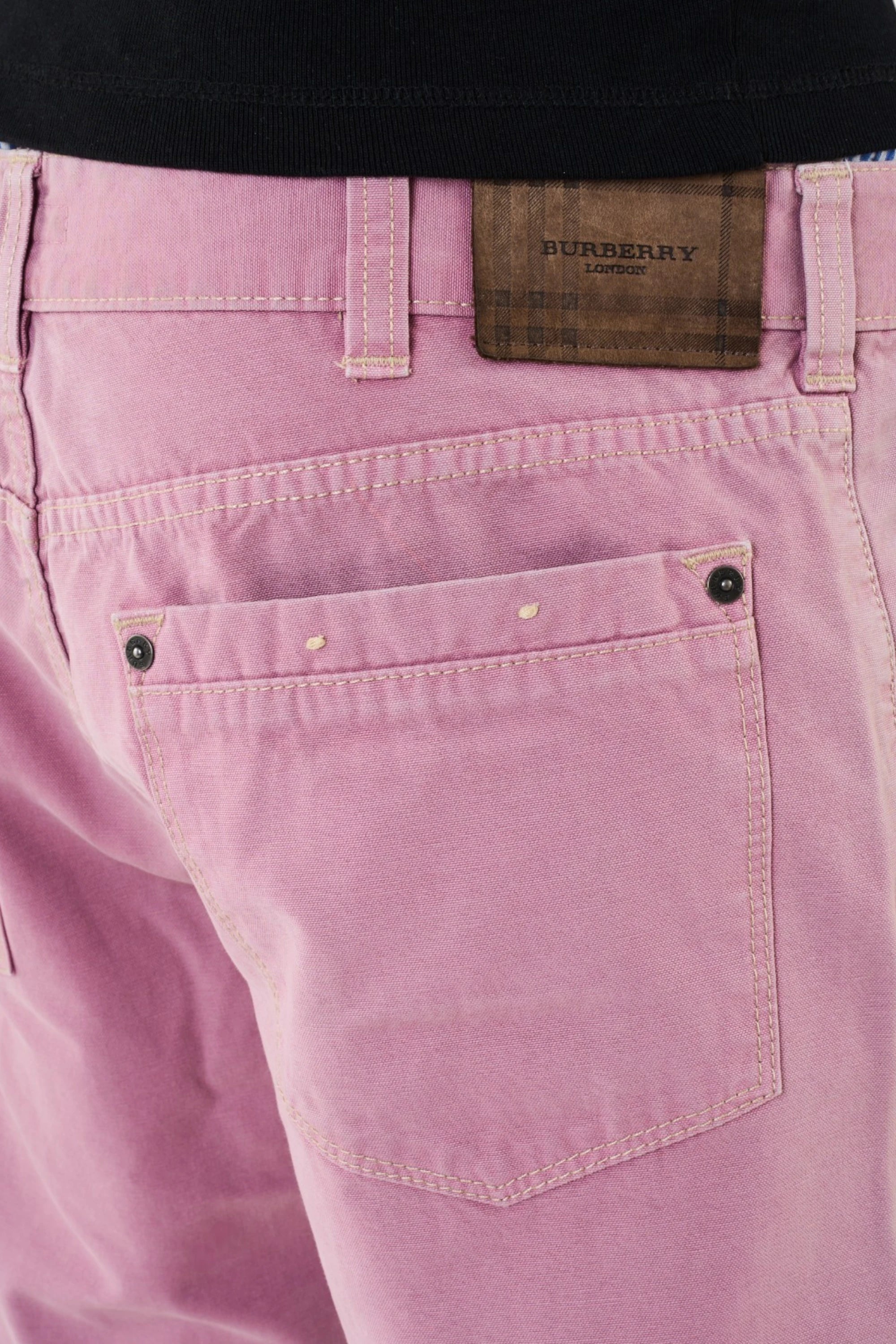 Denim Burberry rosa, dettaglio