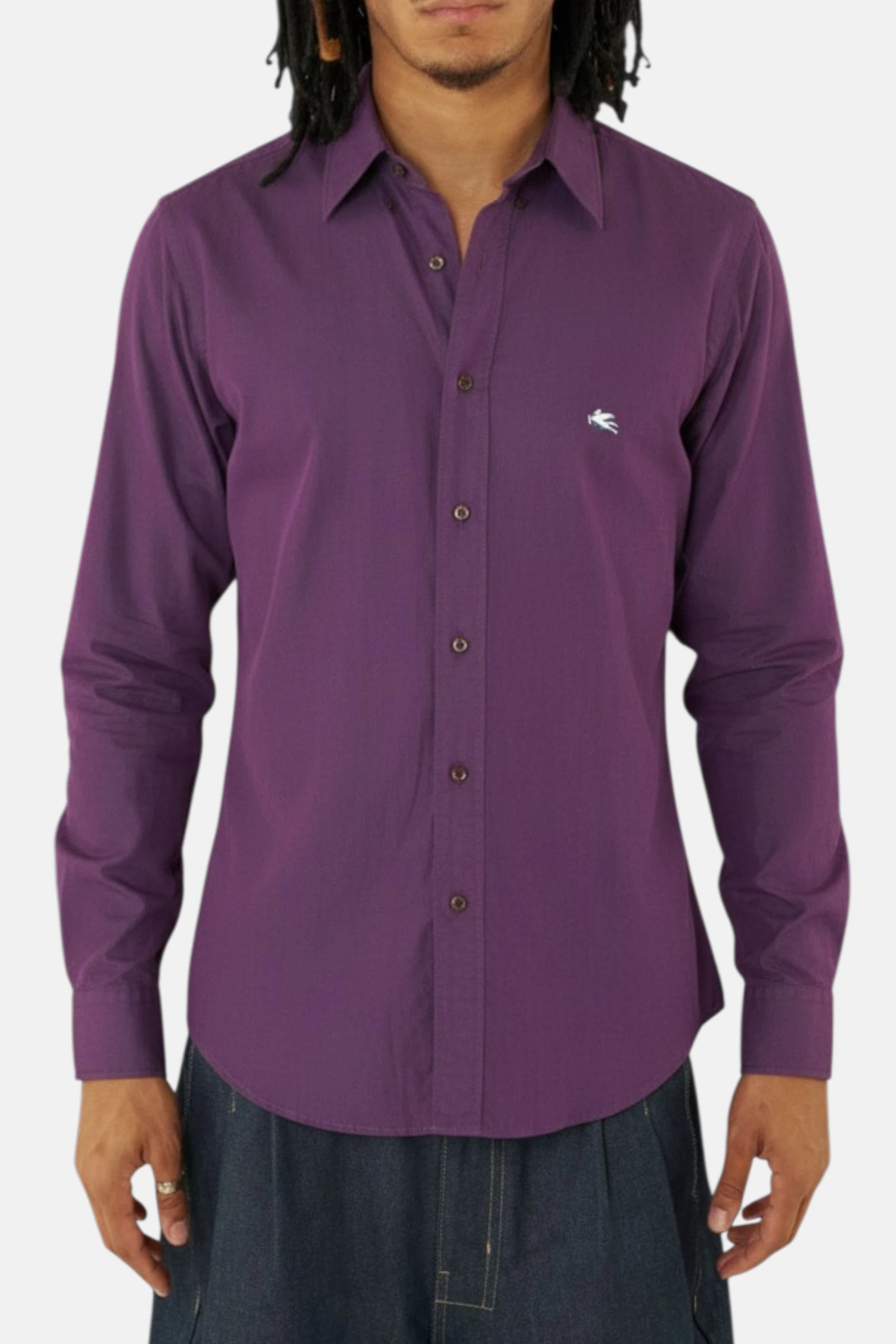 Etro camicia violetto, vista frontale