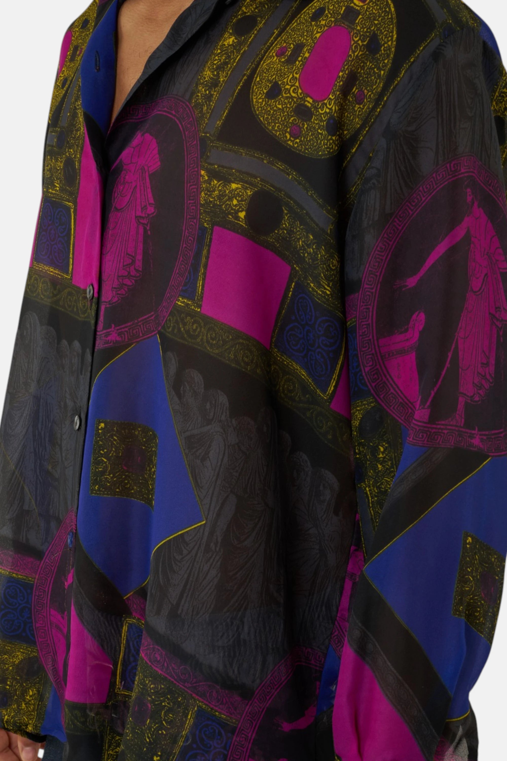 Gianni Versace camicia seta, dettaglio pattern