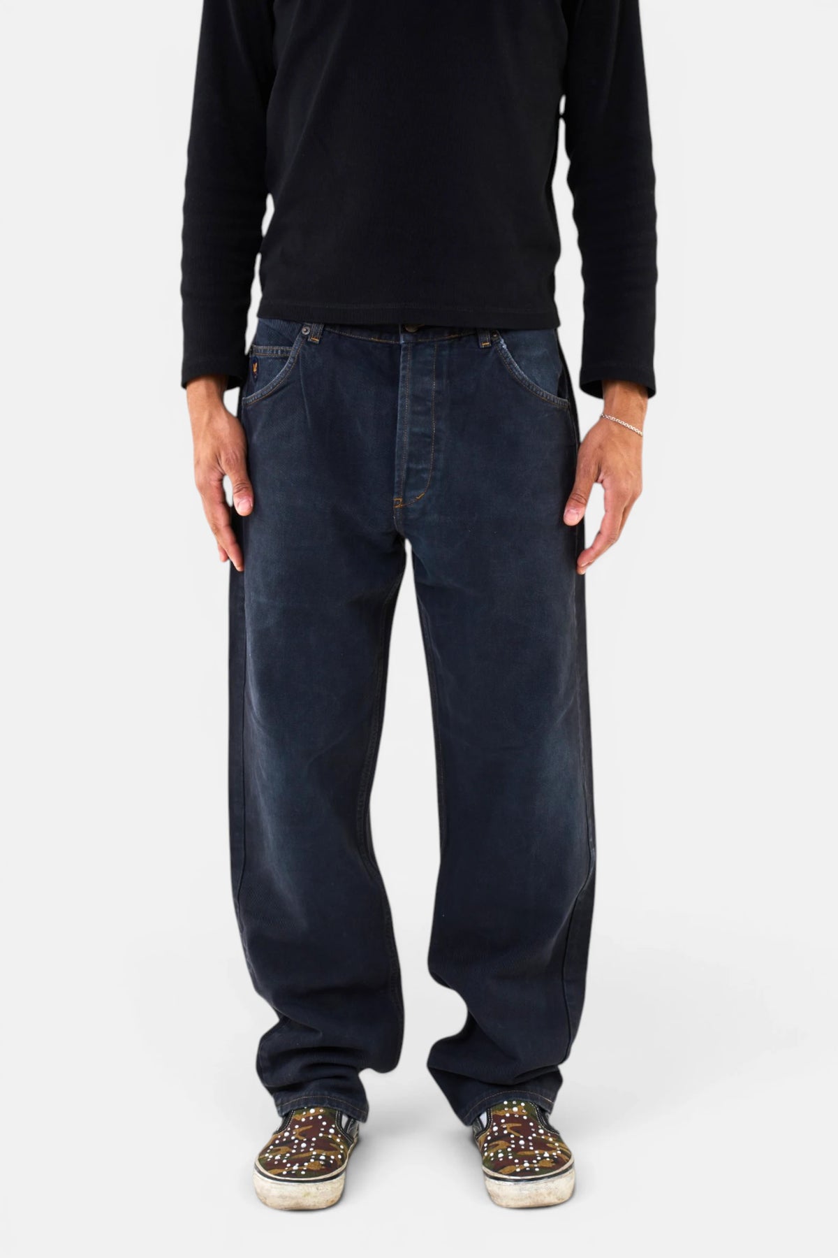 Denim Avirex dark blue, vista frontale