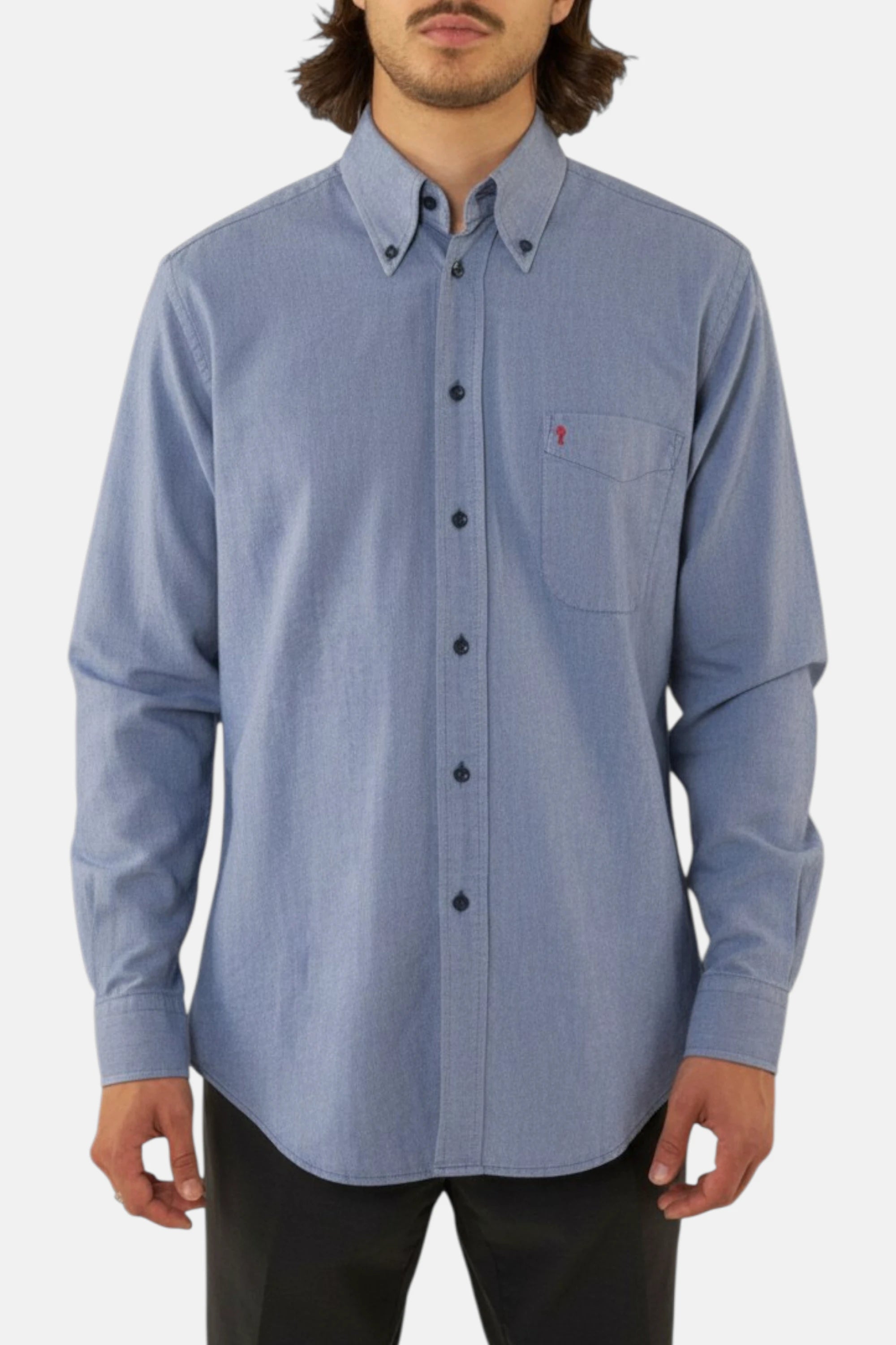 Guess camicia blue jeans, vista frontale
